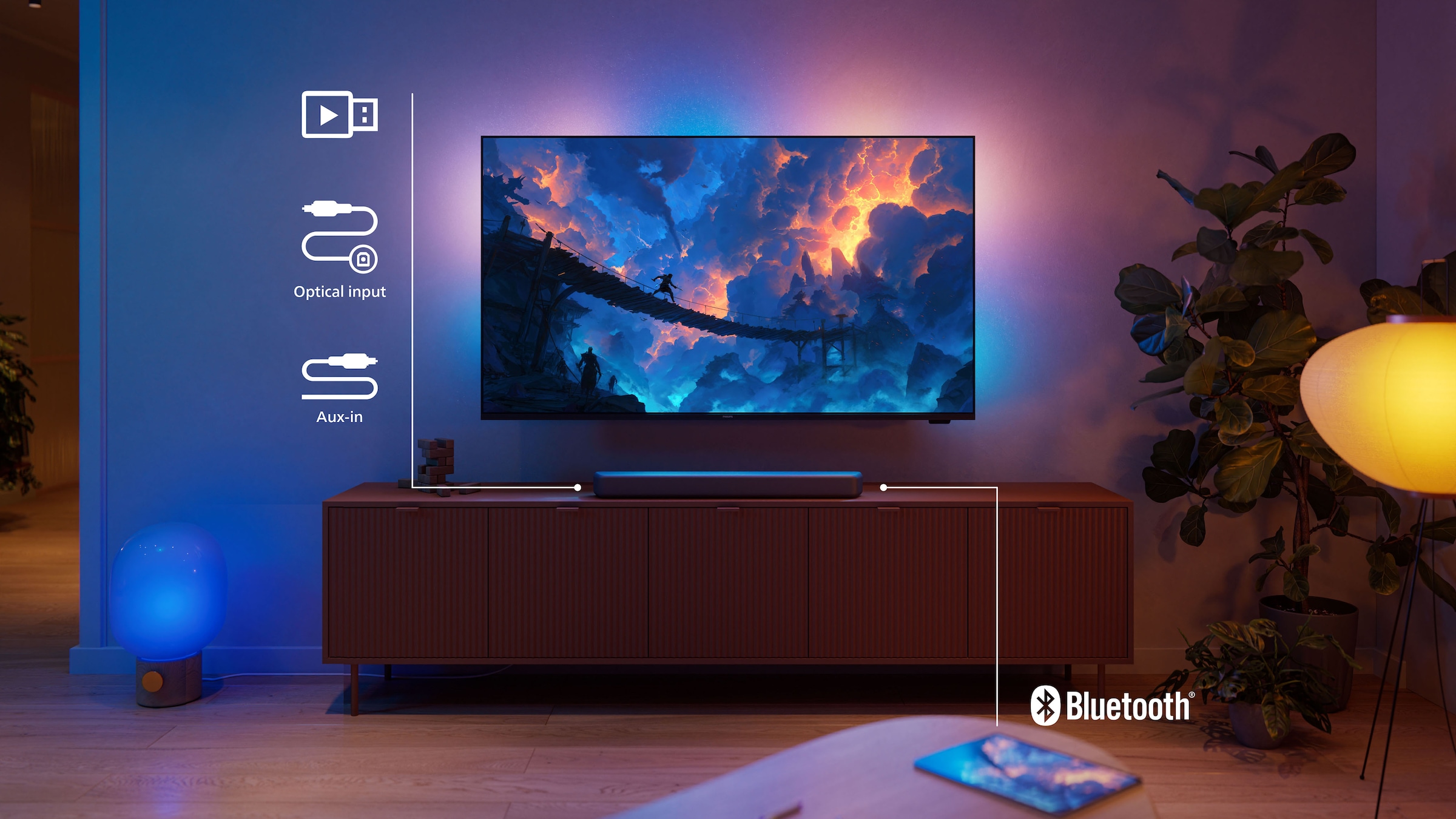 Philips Lautsprecher »TAB5201/10« 2.0 (Bluetooth Lautstärkeregelung | Pairing 80 W)