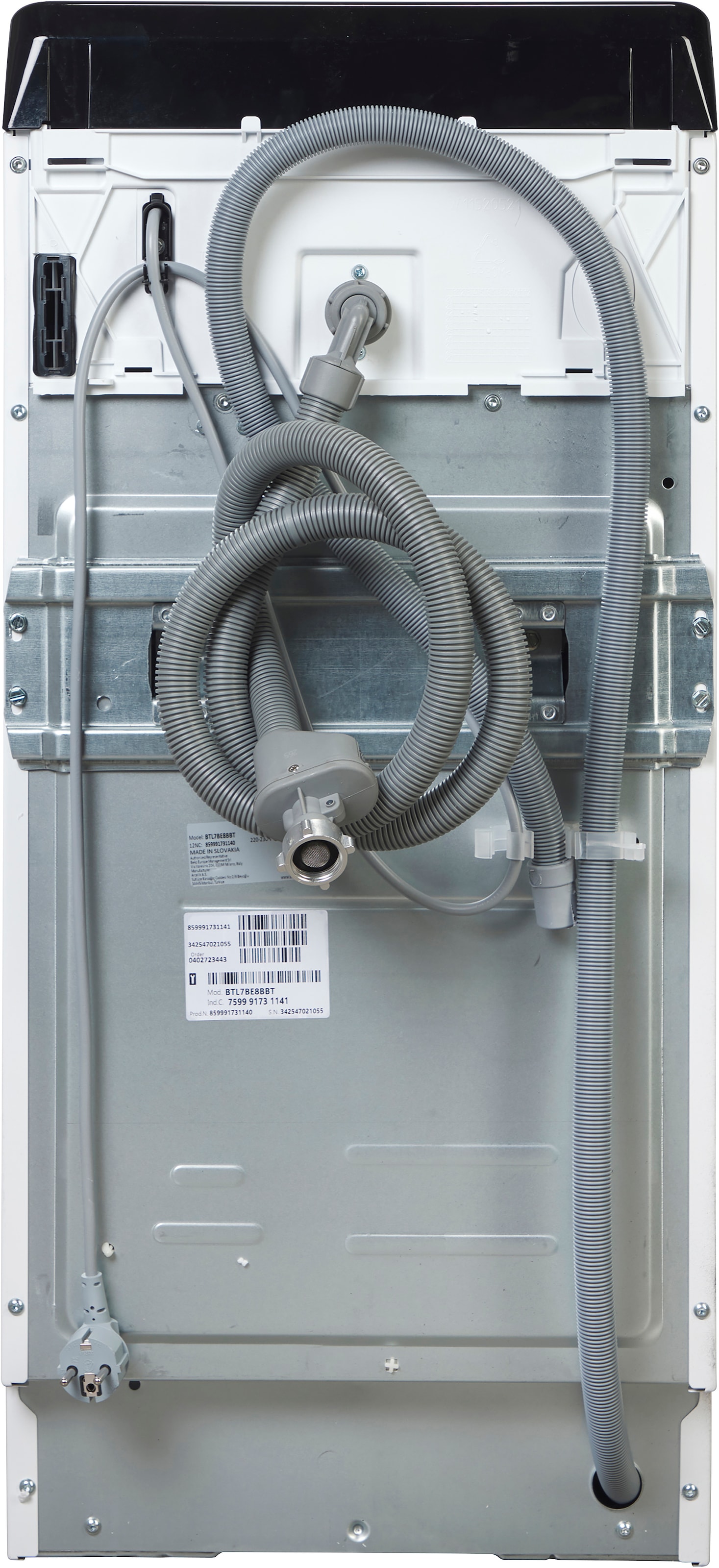BEKO Waschmaschine Toplader »BTL7BE8BBT« 7 kg 1200 U/min FreshTouch Toplader: knitterfrei & platzsparend – 7 kg, 40 cm