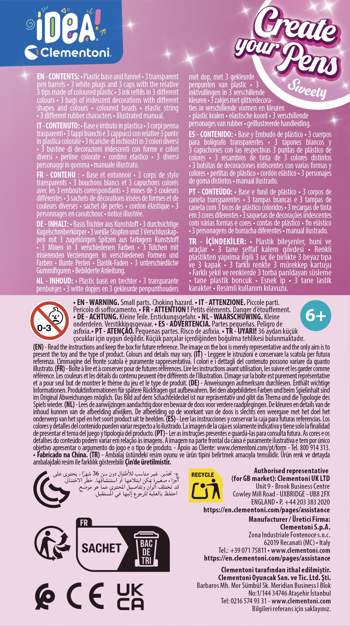 Clementoni® Kreativset »Idea, Deine Stift-Kreationen - Sweet«