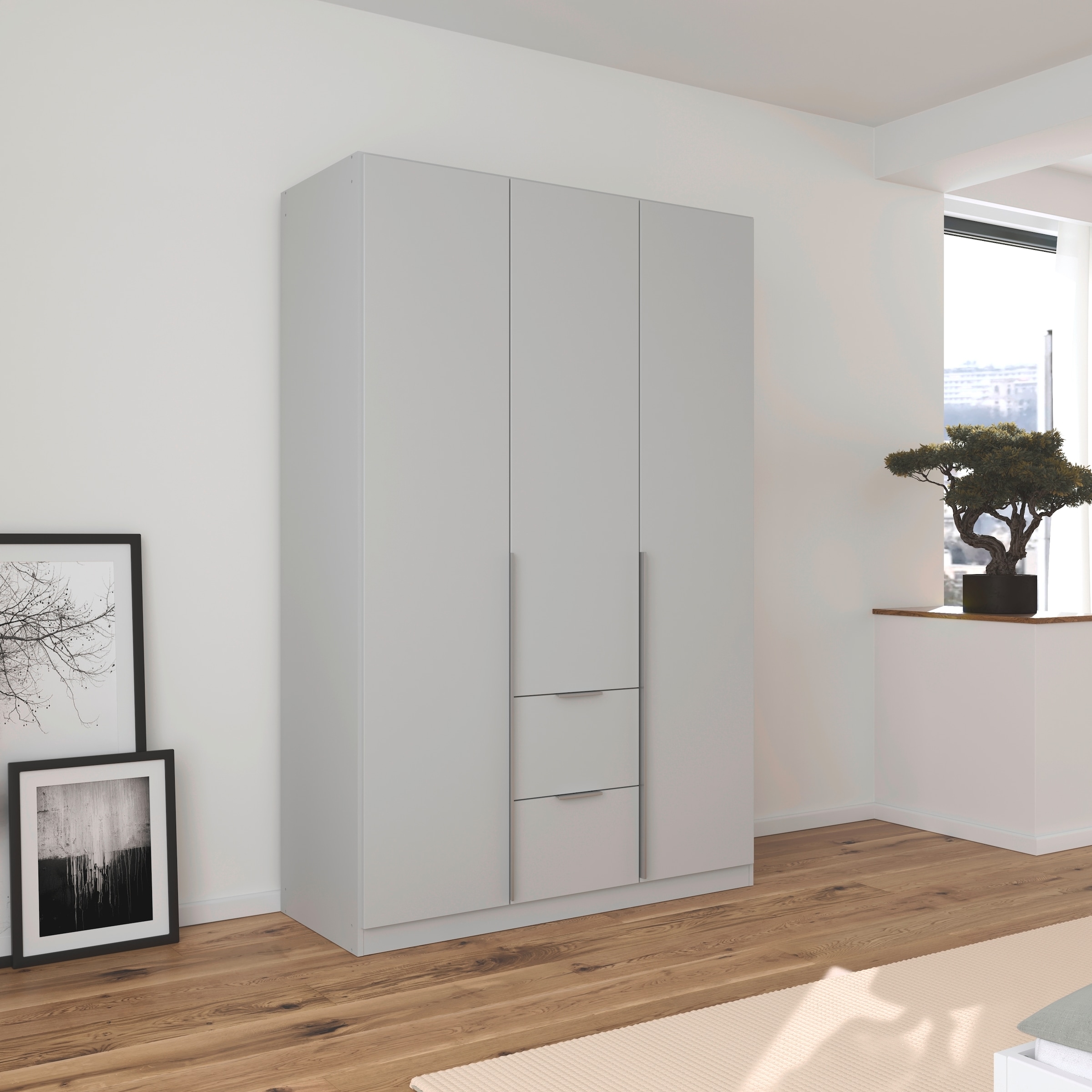 rauch Drehtürenschrank »Kleiderschrank Schrank Garderobe AGORDO mit Dekor- oder Hochglanzfront«, mit Außenschubkästen, in 6 Breiten und 2 Höhen MADE IN GERMANY
