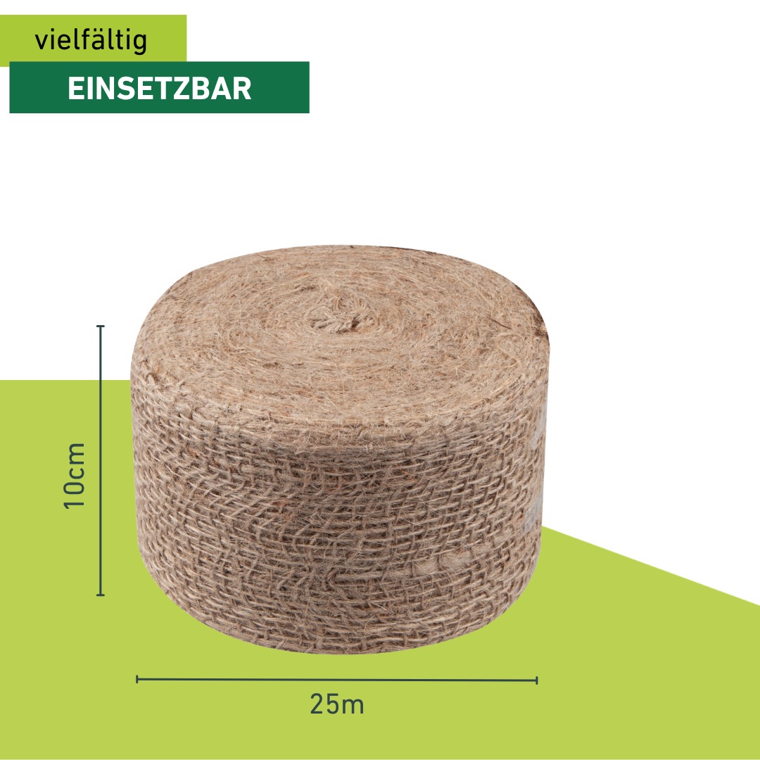 Windhager Pflanzschnur »Jute-Wickelstreifen ÖKO für Haus und Garten« 1 Stk. tlg. Jute-Gewebe Indoor und Outdoor, Deko-Band natur, 10 cm x 25 m