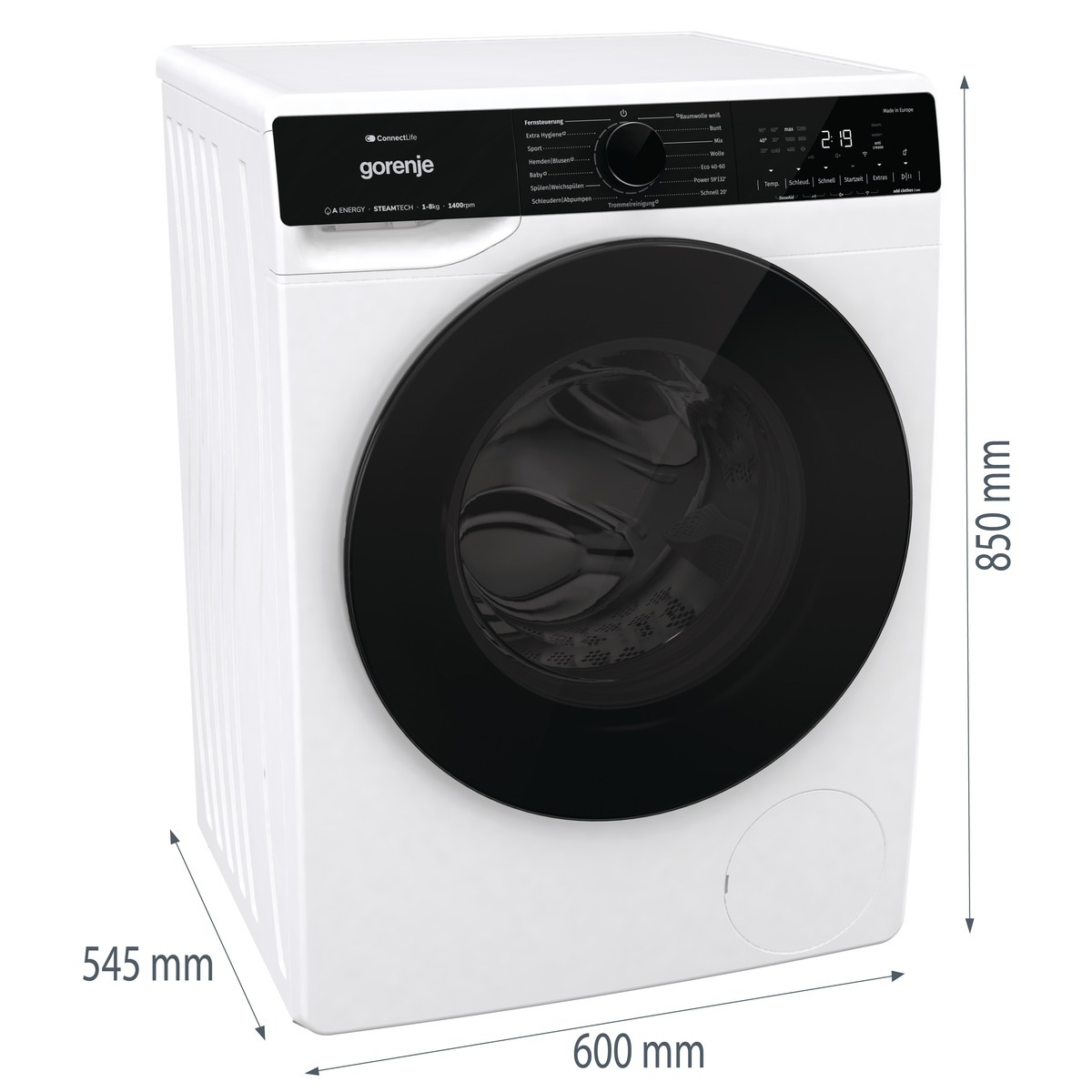 GORENJE Waschmaschine »WPNA84A2TS«, 8 kg, 1400 U/min, Energieklasse A-20%