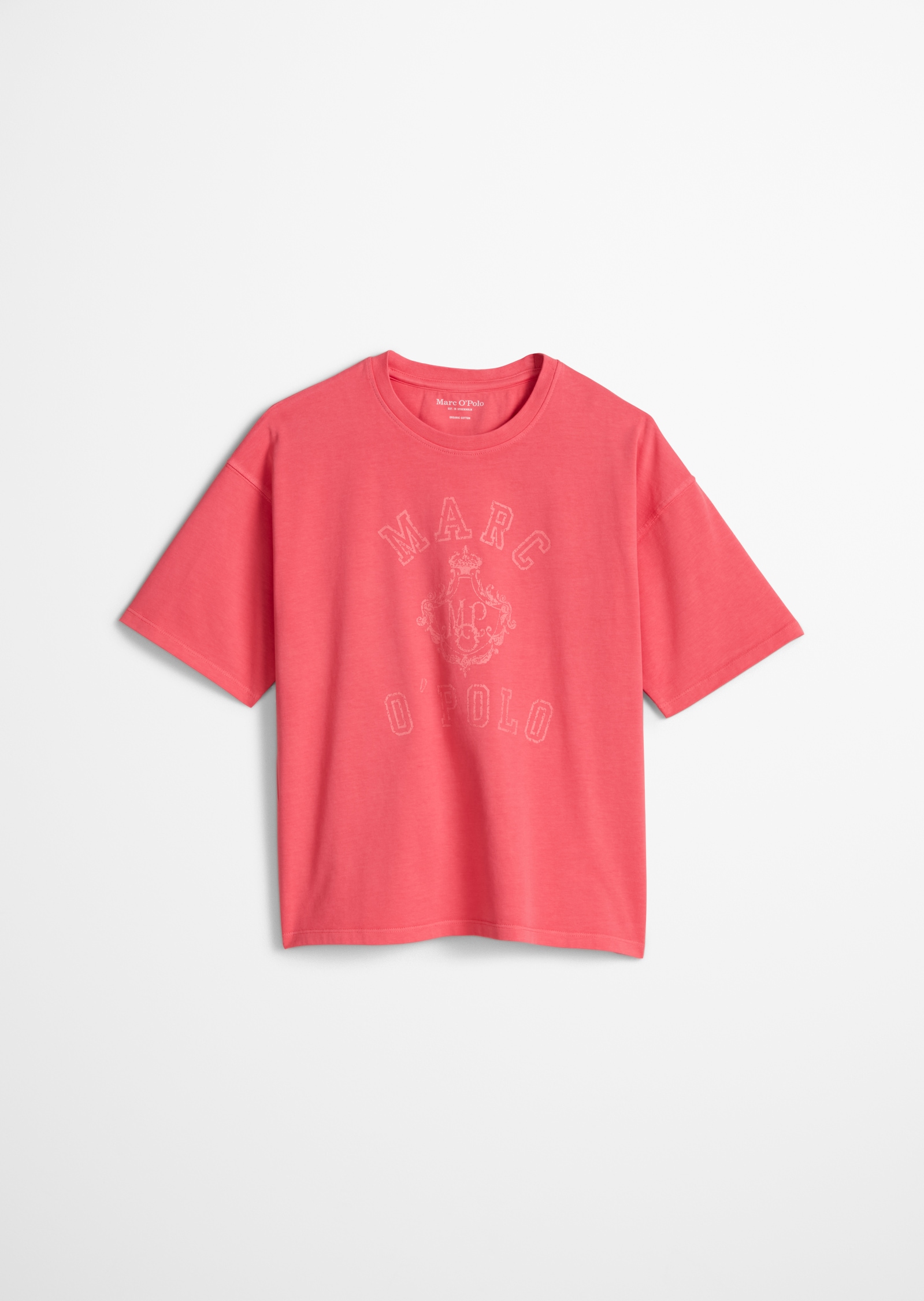 Marc O'Polo Junior T-Shirt kontrastfarbene Logo-Print in gesplitterter Optik, lockere Passform