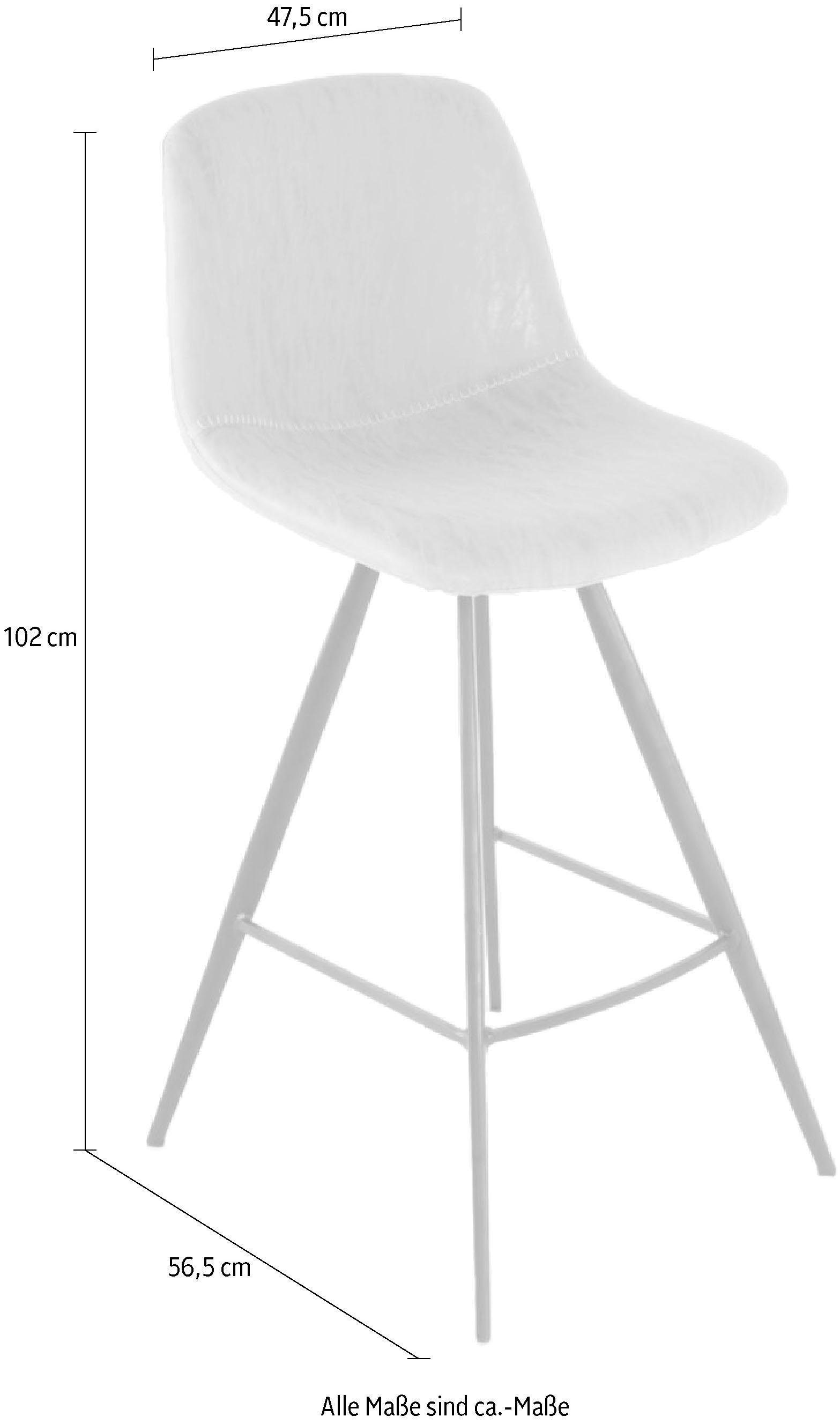 Kayoom Hochstuhl »Barstuhl Samantha 325 2er-Set, 2er-Set Barhocker«, (Set), 2 St., schlicht, bequem, niedrige Rückenlehne, zeitloses Design