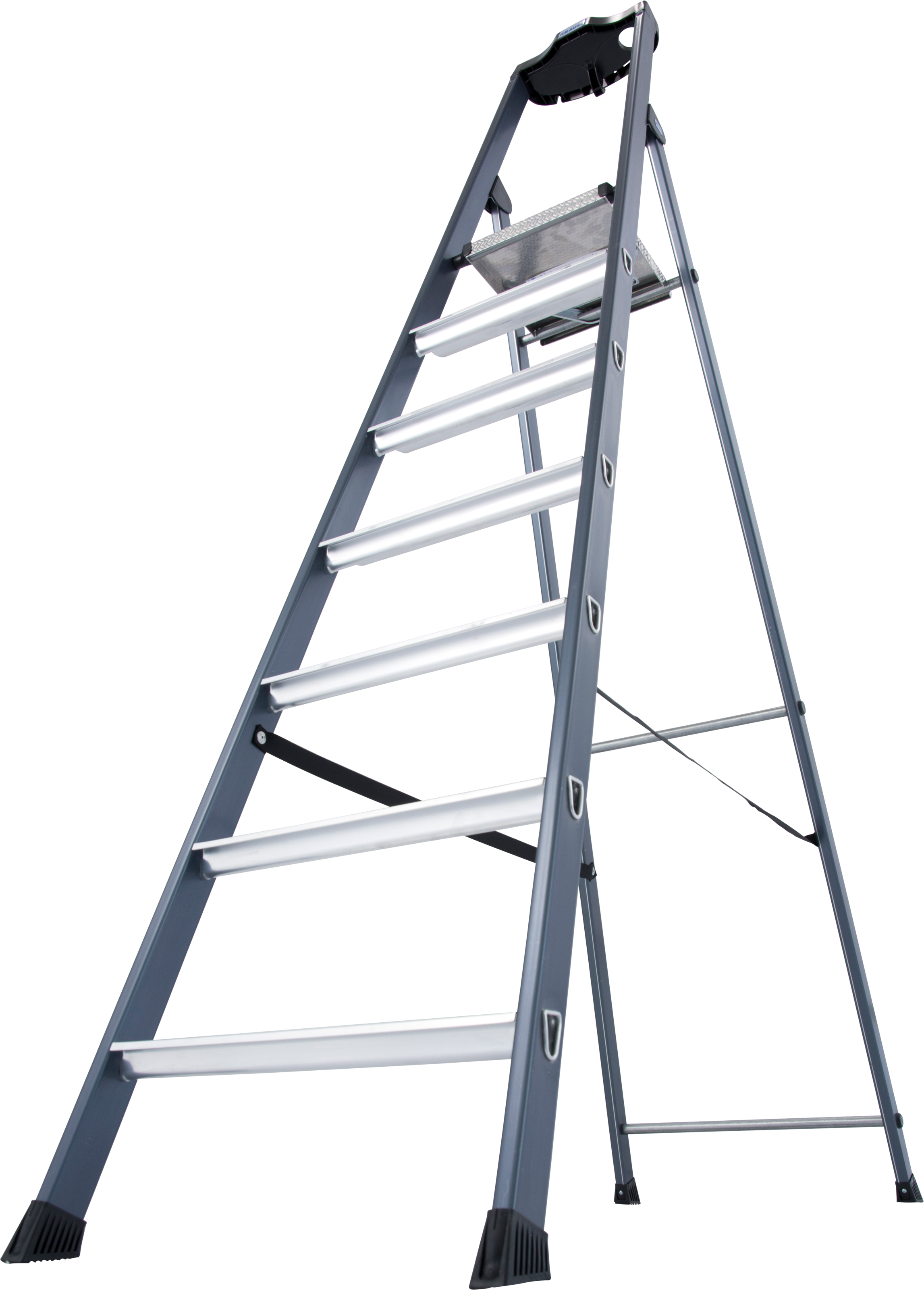 KRAUSE Stehleiter »SePro S«, Alu eloxiert, 1x7 Stufen, Arbeitshöhe ca. 350 cm