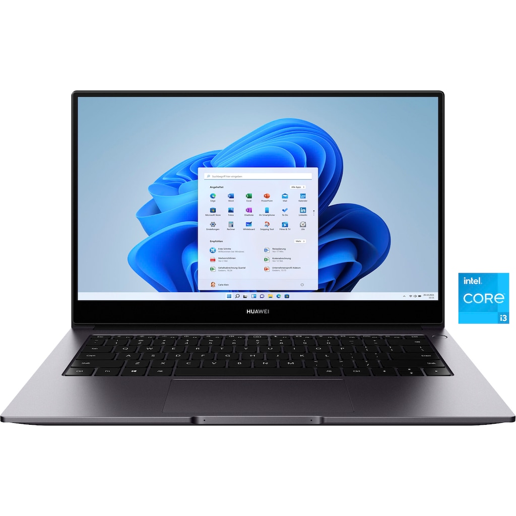 Huawei Notebook »Matebook D14«, (35,56 cm/14 Zoll), Intel, Core i3, Iris Xe Graphics, 256 GB SSD