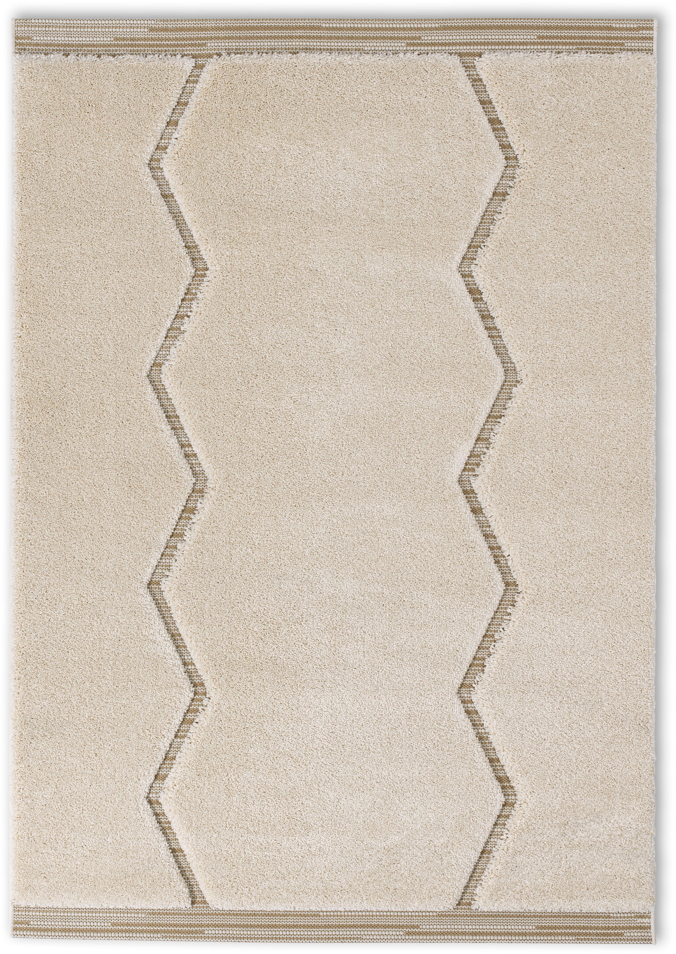 SCHÖNER WOHNEN-Kollektion Hochflor-Teppich »Winsome 6318-243«, rechteckig, 25 mm Höhe, Langflor, Hoch Tief Struktur, Wohnzimmer, Schöner Wohnen Kollektion