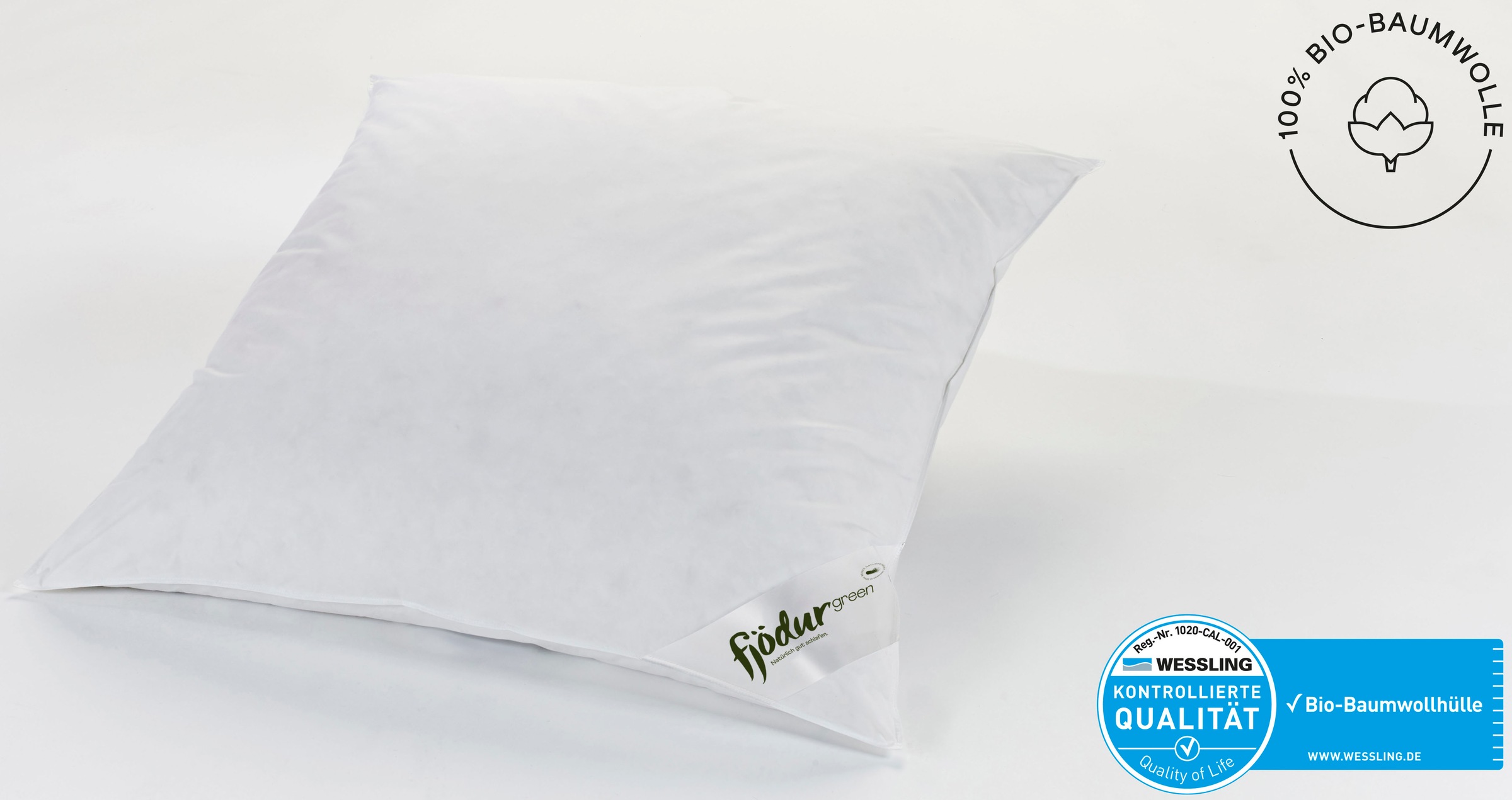 fjödur 3-Kammer-Kopfkissen »Fleur, Kissen Made in Germany«, Füllung: Außen: günstig online kaufen