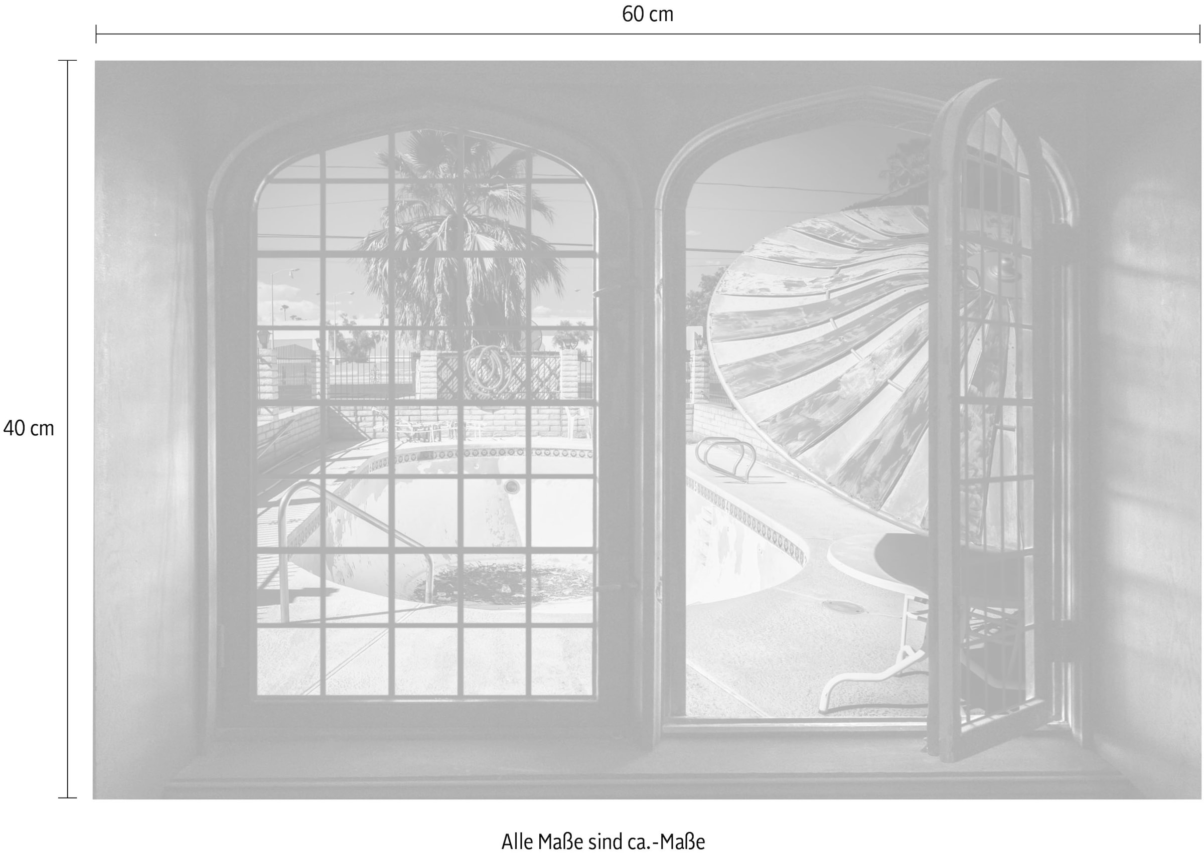 queence Wandsticker »LA«, Wandsticker, Wandbild, selbstklebend, 3D, Fenster