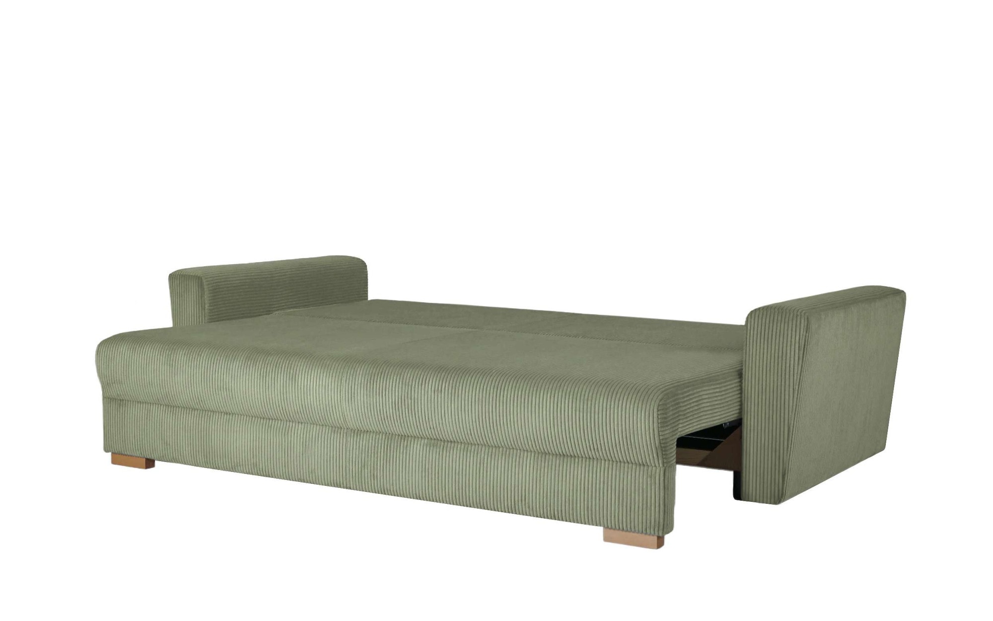 INOSIGN 3-Sitzer »MAGHERA Schlafsofa mit Bettkasten, in hochwertiger Verarbeitung«, mit Wellenunterfederung, Cord und Struktur-Bezug, B/H/T 230/92,5/79 cm