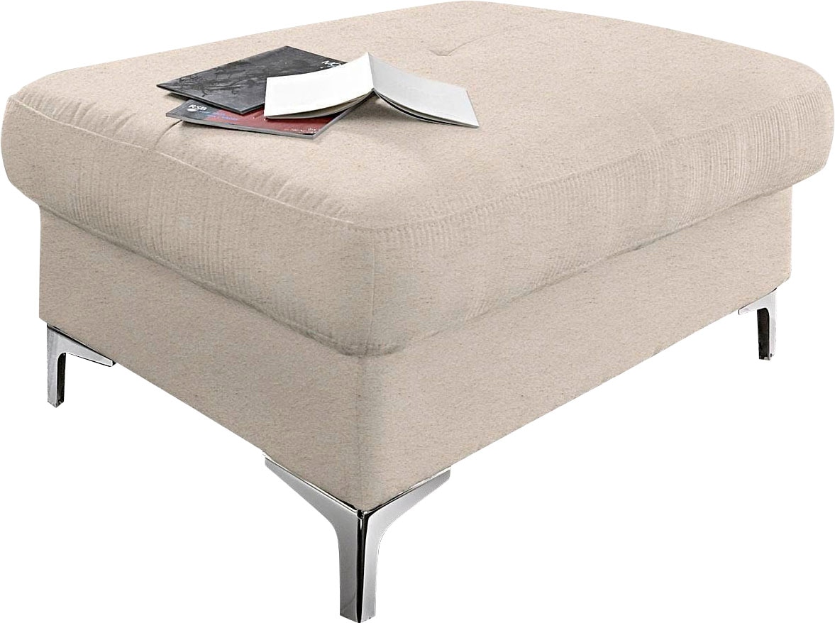 COTTA Polstergarnitur »Sammy L-Form«, (Set), Set bestehend aus: Ecksofa mit Kopfteilverstellung & Hocker