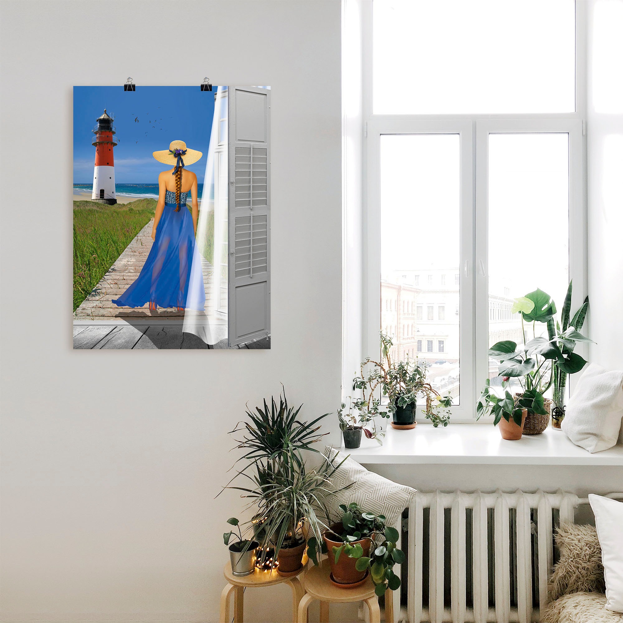 Artland Poster »Urlaub am Meer« Frau 1 Stk. tlg. ohne Rahmen