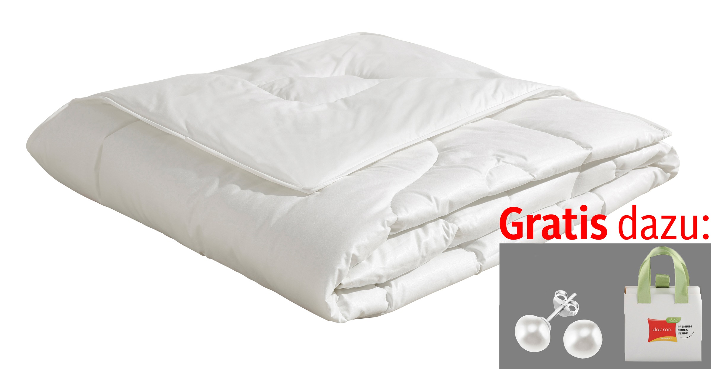 Beco Kunstfaserbettdecke »Aerelle™ Blue Bettdecke mit Gratis-Perlenohrsteck günstig online kaufen