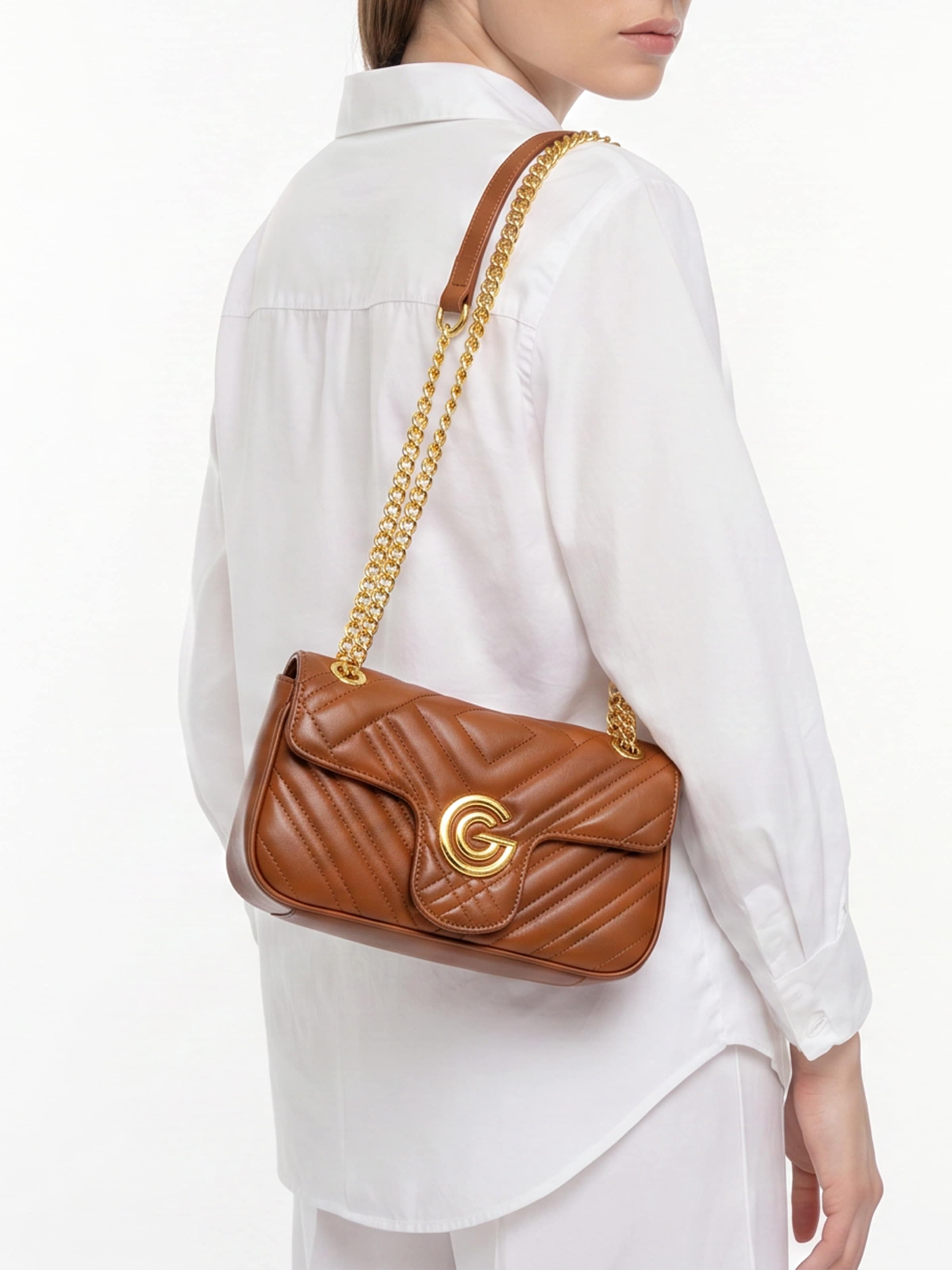 Gabriella GUCCI Umhängetasche »CINDY« Damen Umhängetasche, Handtasche, Tragetasche mit Logoverzierung