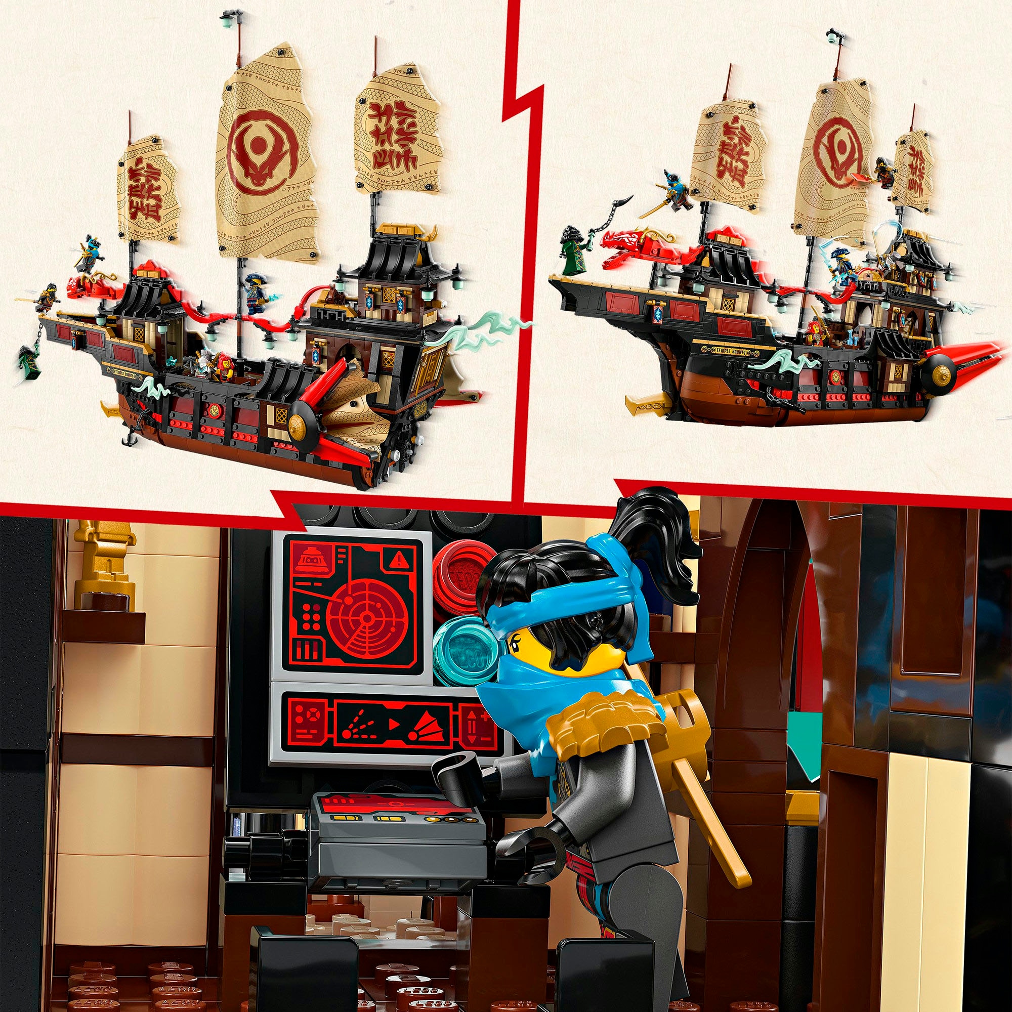 LEGO® Konstruktionsspielsteine »Der Tempel-Flugsegler (71848), LEGO Ninjago«, (2387 St.), Made in Europe