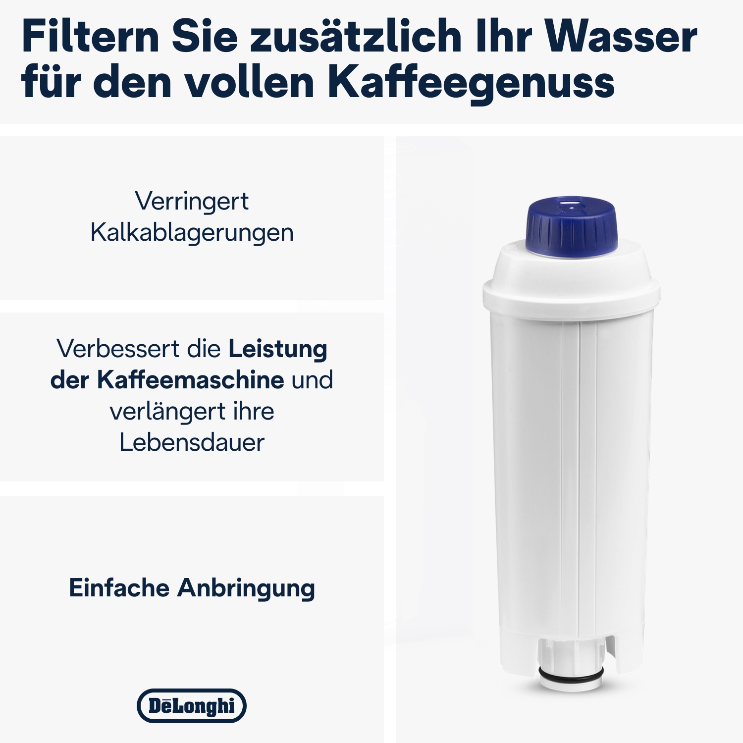 De'Longhi Wasserfilter »DLSC002«, für alle Kaffeevollautomaten mit Wasserfilter von De'Longhi