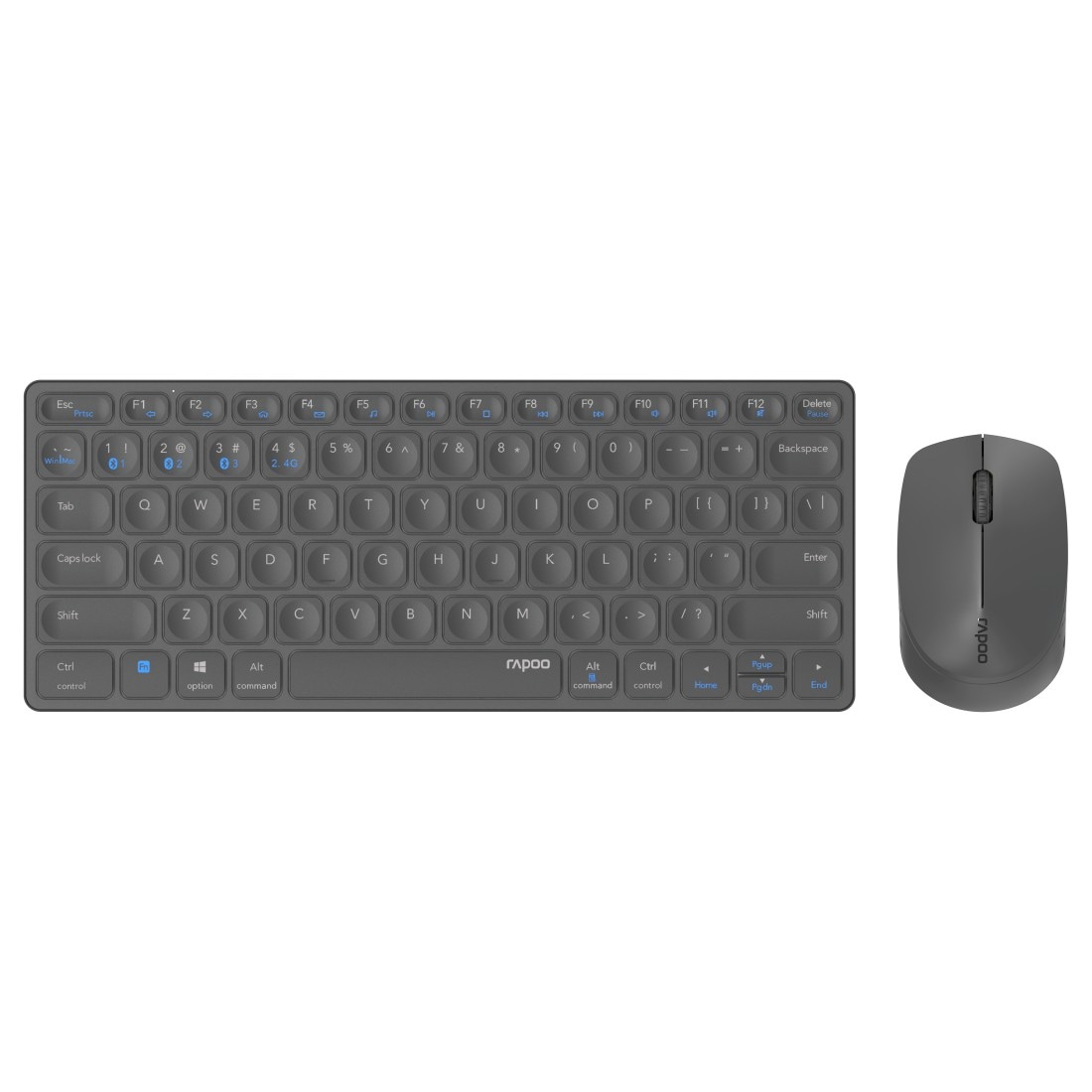 Rapoo Tastatur- und Maus-Set »9600M kabelloses Tastatur-Maus-Set, Bluetooth, 2.4 GHz, 1300 DPI«