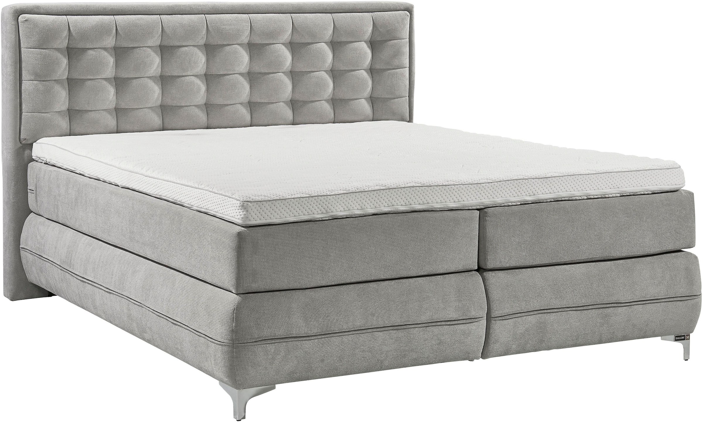 Musterring Boxspringbett "Dubai", Winkelfuß in Chrom, 3 Härtegrade, Kopftei günstig online kaufen