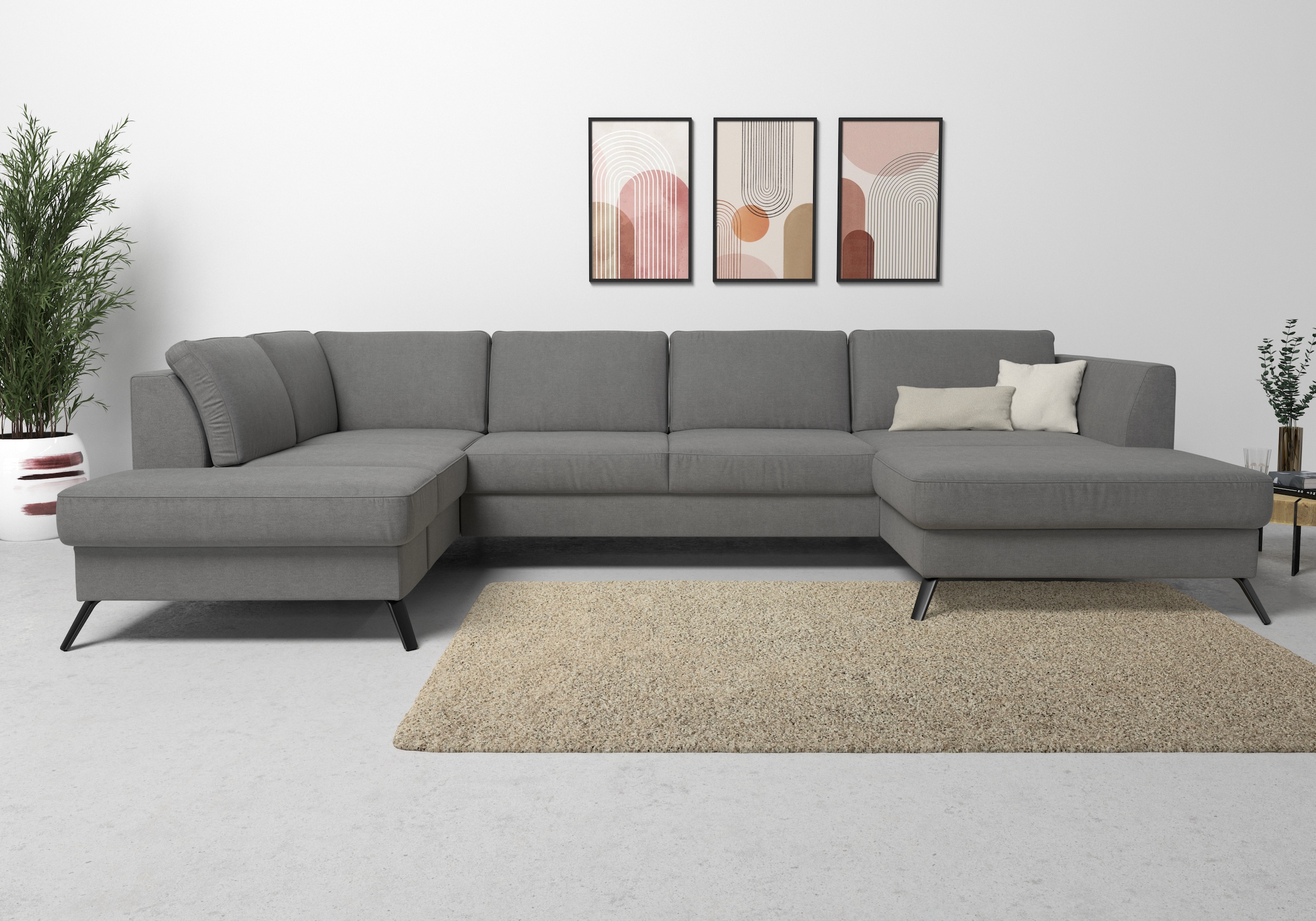 sit&more Wohnlandschaft »Olsen U-Form« inklusive Sitztiefenverstellung, wah günstig online kaufen