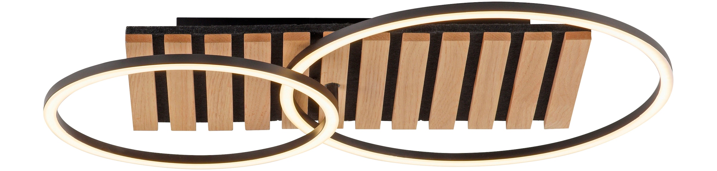 andas Deckenleuchte »Unnestad Akustikpaneele«, 1 flammig, Leuchtmittel LED-Board | LED fest integriert, Frame schwenkbar, Holz, Akustik, Paneele, warmweiß, kaltweiß