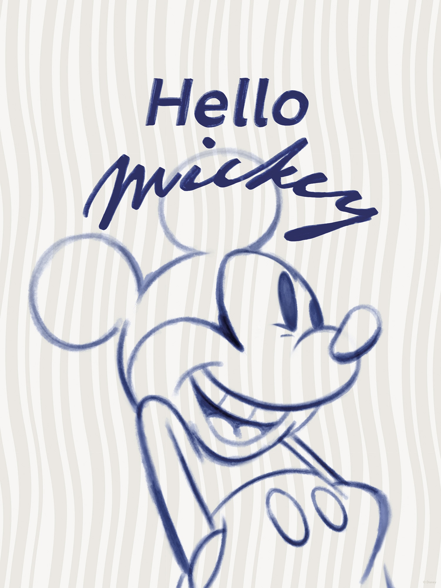 Komar Wandbild »Disney Mickey Mouse Hello«, Disney, (Set, 1 St.), 30 x 40 cm (Breite x Höhe) - Kinderzimmer, Dekoration