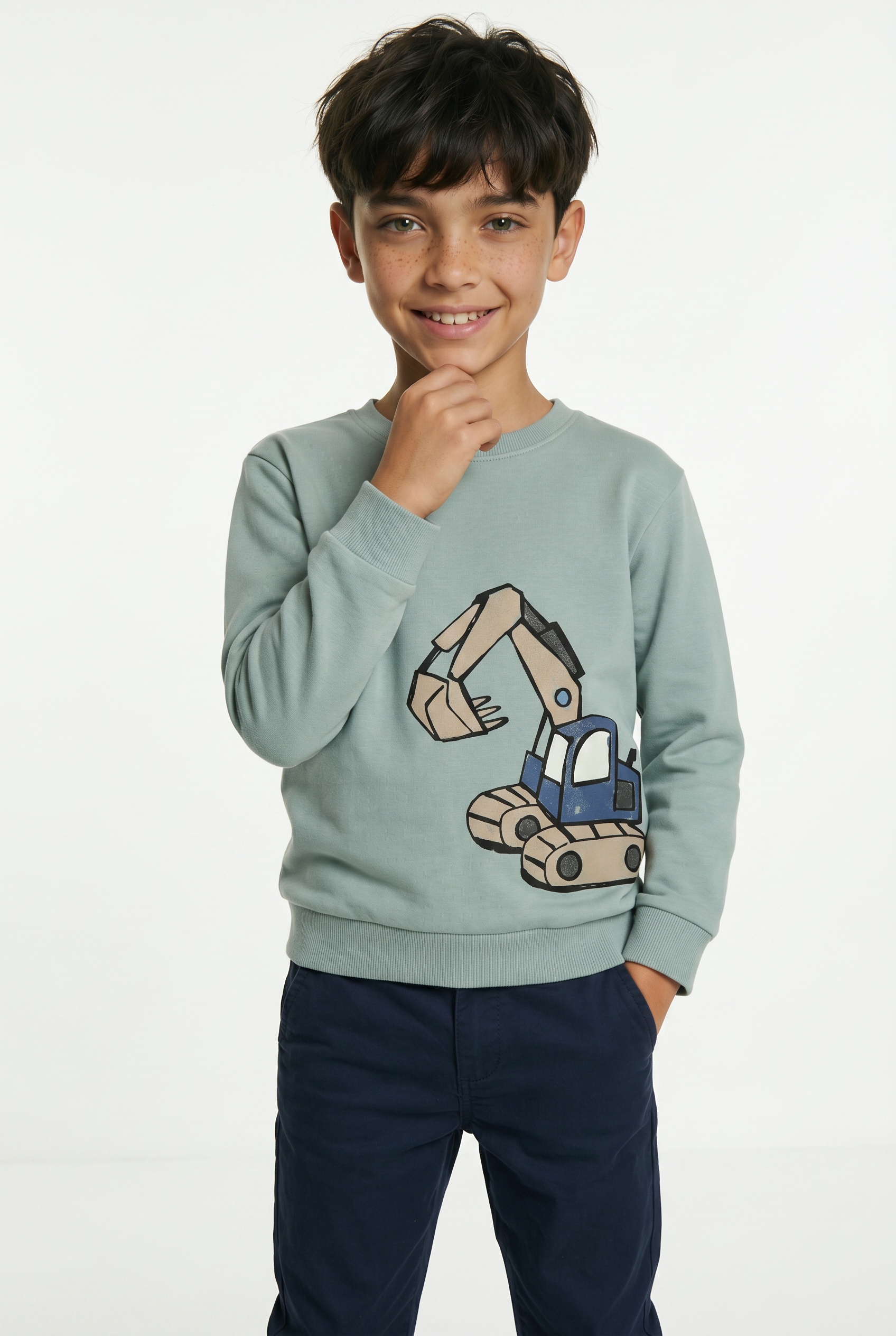 Name It Sweatshirt »NMMKARK LS NREG SWEAT UNB BOX«, Baumwollmischung, regular fit
