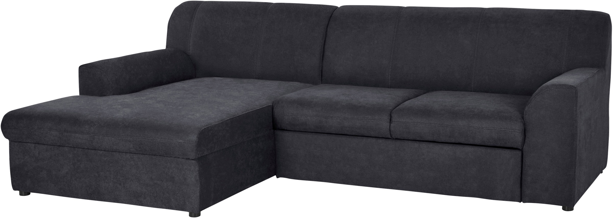DOMO collection Ecksofa »Topper, elegant und zeitlos, kompaktes Stellmaß 245/155cm, L-Form«, mit Recamiere, wahlweise mit Schlaffunktion