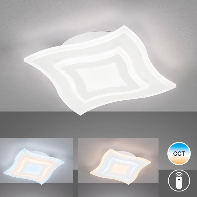 FISCHER & HONSEL LED Deckenleuchte »Gorden«, 1 flammig, Leuchtmittel LED-Mo günstig online kaufen