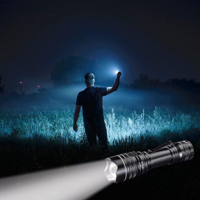 Hama LED Taschenlampe »LED Taschenlampe Outdoor mit Clip, 100 Lumen, 3  Lichtmodi, fokussierbar, Professional« bestellen