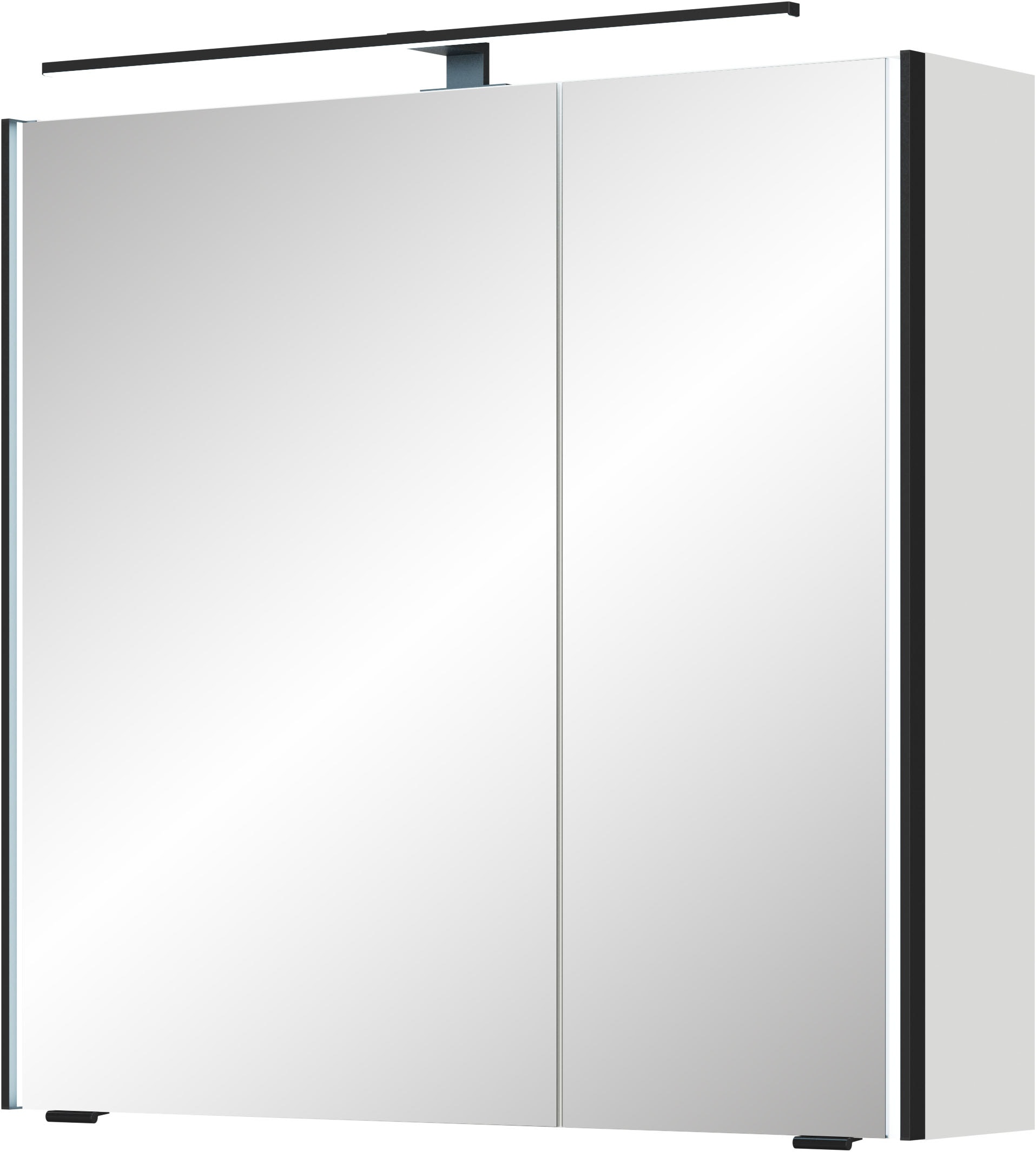 Saphir Badmöbel-Set »Serie 7045 2-teilig Mineralmarmor-Waschtisch mit LED-Spiegelschrank«, (Set, 2 St.), Badezimmer-Set 73,2 cm breit, inkl. Türdämpfer, 2 Türen, 2 Schubladen