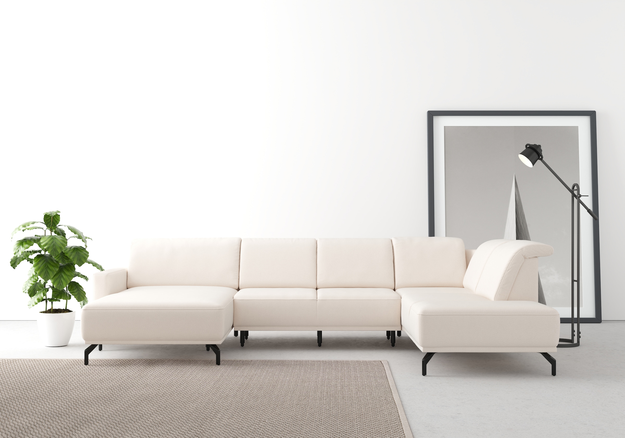 sit&more Wohnlandschaft »Bailando U-Form« wahlweise mit Kopfteilverstellung günstig online kaufen