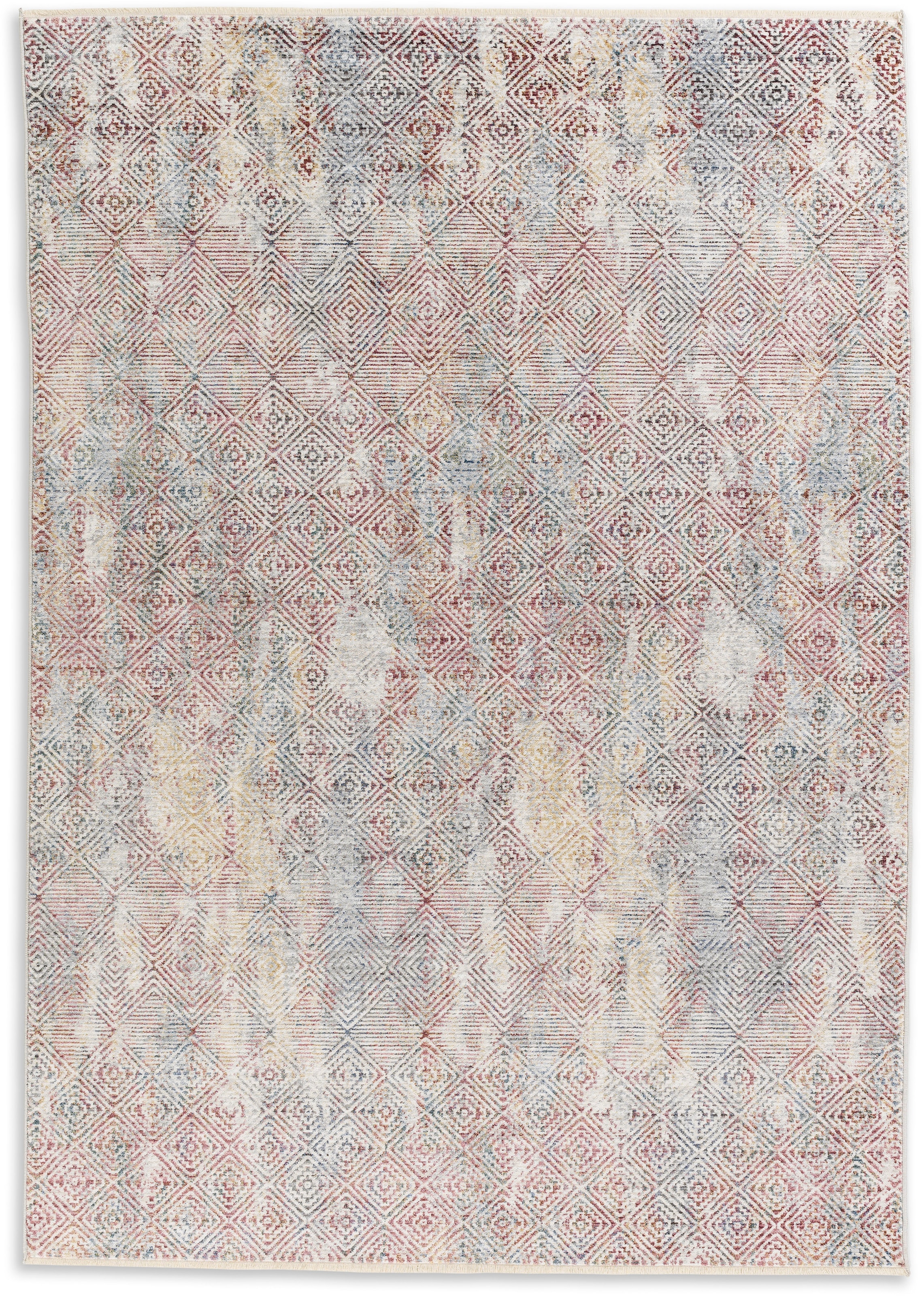 SCHÖNER WOHNEN-Kollektion Teppich »Charme 242«, rechteckig, 6 mm Höhe, leichter Kurzflor, Fransen, Wohnzimmer, Schöner Wohnen Kollektion