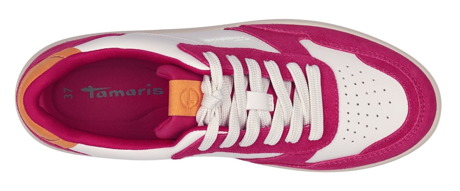 Tamaris Plateausneaker, Freizeitschuh, Halbschuh, Schnürschuh mit Kontrastbesätzen