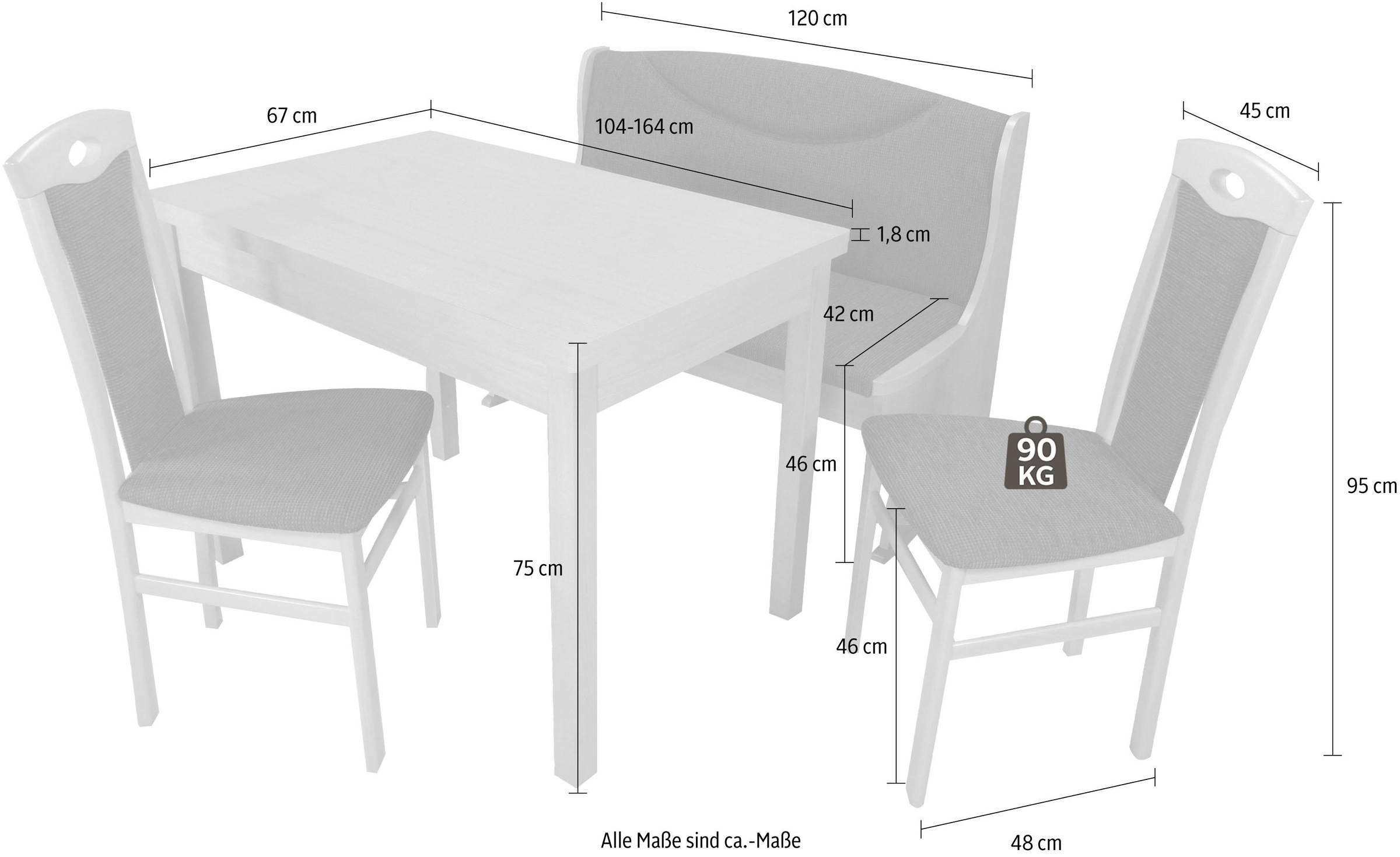 Home affaire Essgruppe »Madrid«, (Set, 4 tlg.)