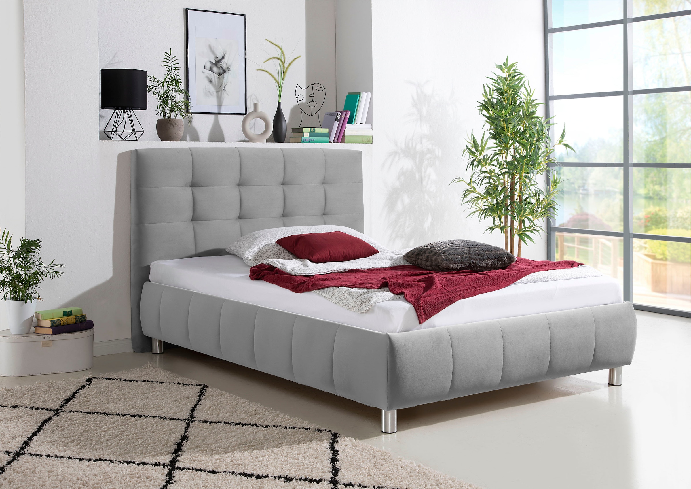 Maintal Polsterbett "Lalley" inkl. Bettkasten in H2,H3,H4 und 3 Matratzen A günstig online kaufen