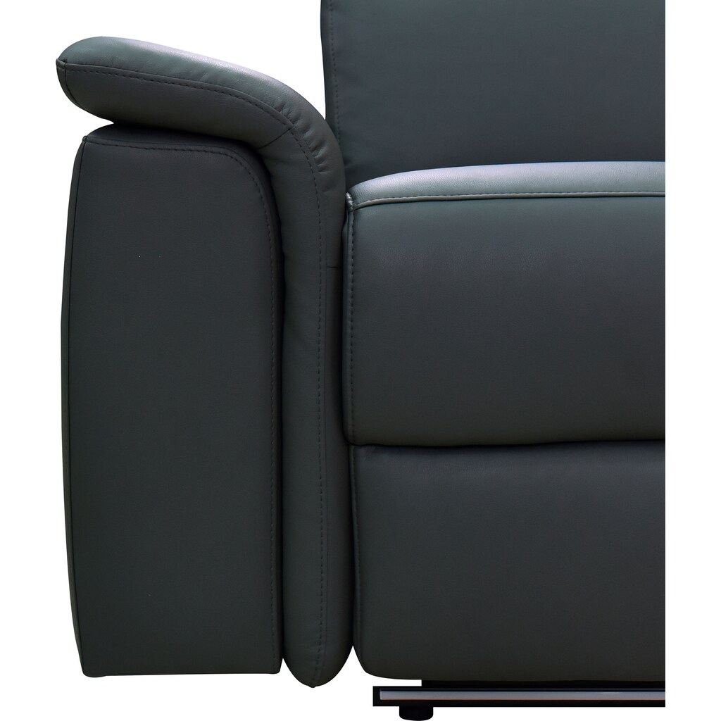 Places of Style 3-Sitzer »Pareli«, mit 2x Relaxfunktion, Kopfteilverstellung und dimmbarer LED Beleuchtung, wahlweise Relaxfunktion manuell oder elektrisch, auch mit USB-Anschluss, mit Federkern-Polsterung