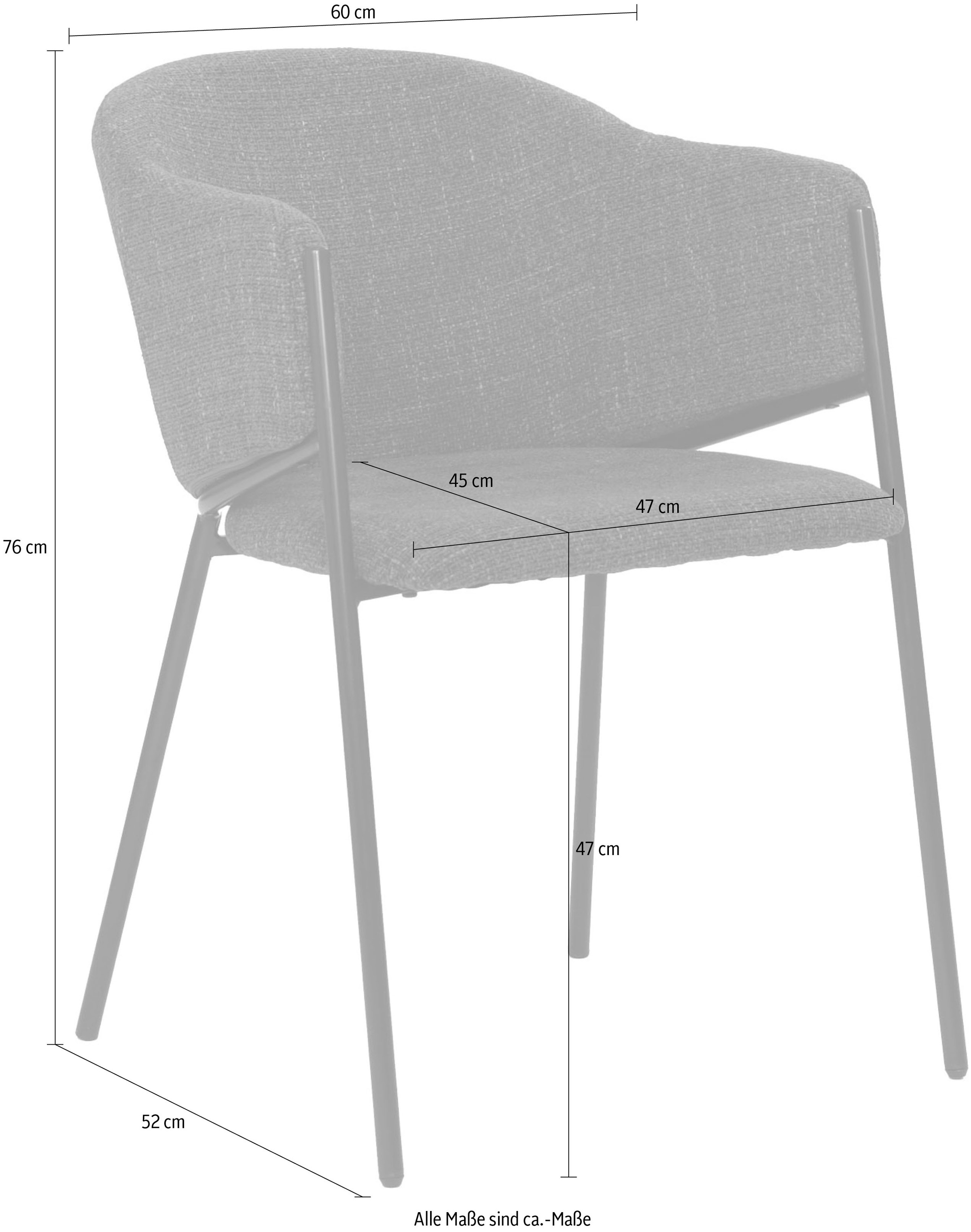 SIT Armlehnstuhl, (Set), 2 St., Strukturstoff, Oeko-Tex zertifiziert
