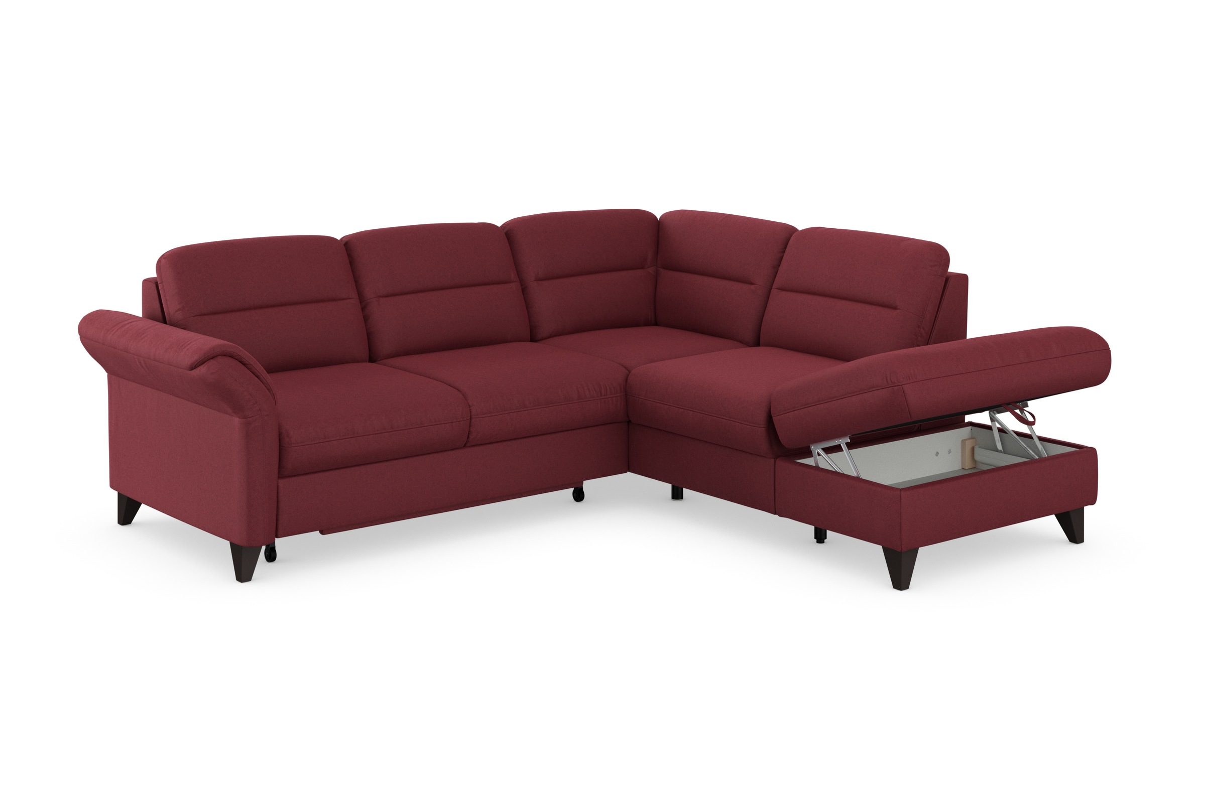 sit&more Ecksofa »Mellum L-Form«, Federkern, wahlweise mit Bettfunktion, Stauraum und Armteilfunktion