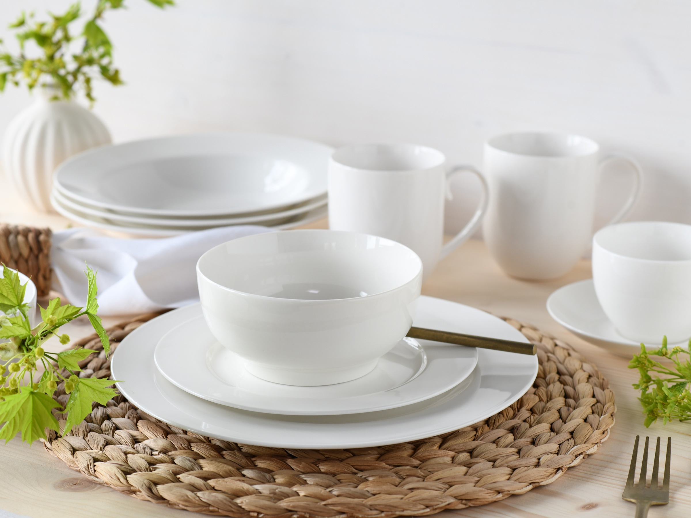 CreaTable Kombiservice »Fleur Royal, Kombi-Service 42-tlg« Traditionelle Fahnenform