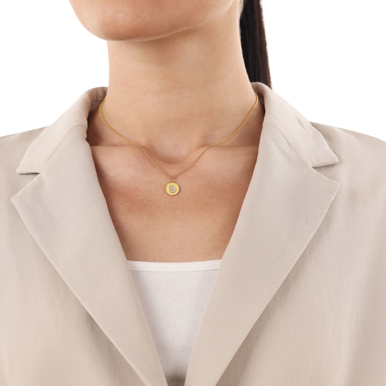 Amor Buchstabenanhänger »A-Z« ()  mit Zirkonia (synth.)