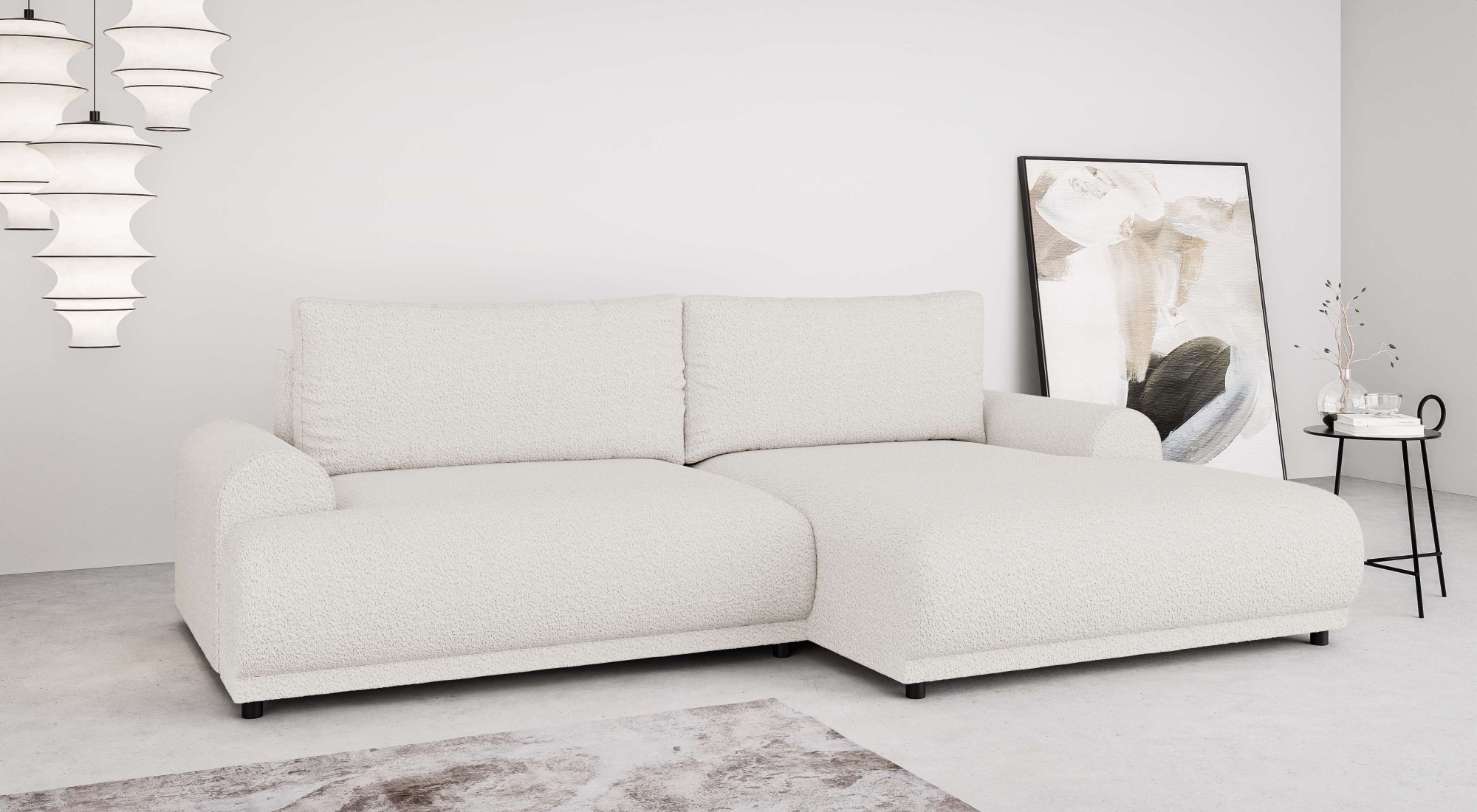 Home affaire Ecksofa »Marsby, mit Bettfunktion und Bettkasten, Maße: B/H/T günstig online kaufen