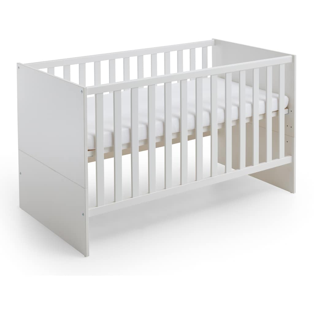 arthur berndt Babyzimmer-Komplettset »Liam«, (Set, 4 St., Kinderbett, Kleiderschrank, Wickelkommode, Standregal)