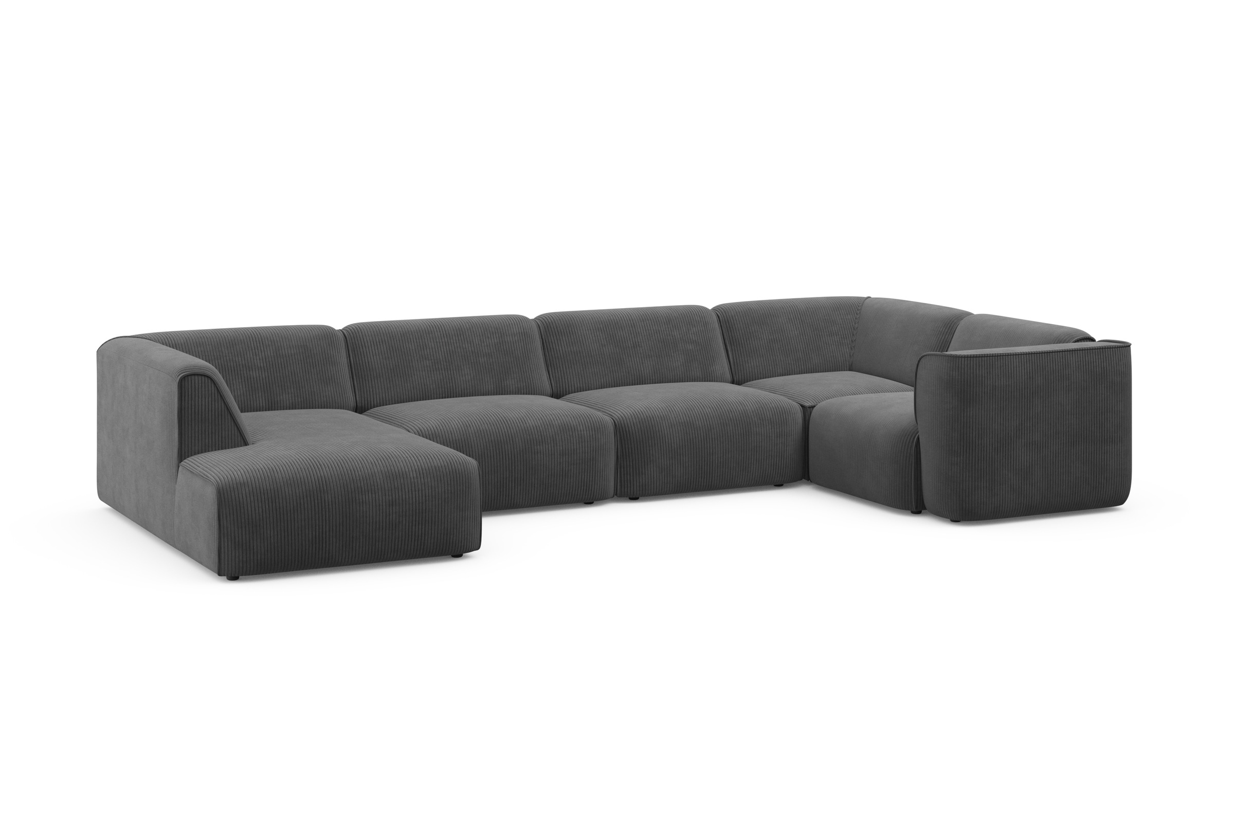 RAUM.ID Wohnlandschaft »Merid U-Form, jederzeit durch Module erweiterbar, B/T/H: 367/206/70 cm«, als Modul oder separat verwendbar, für individuelle Zusammenstellung