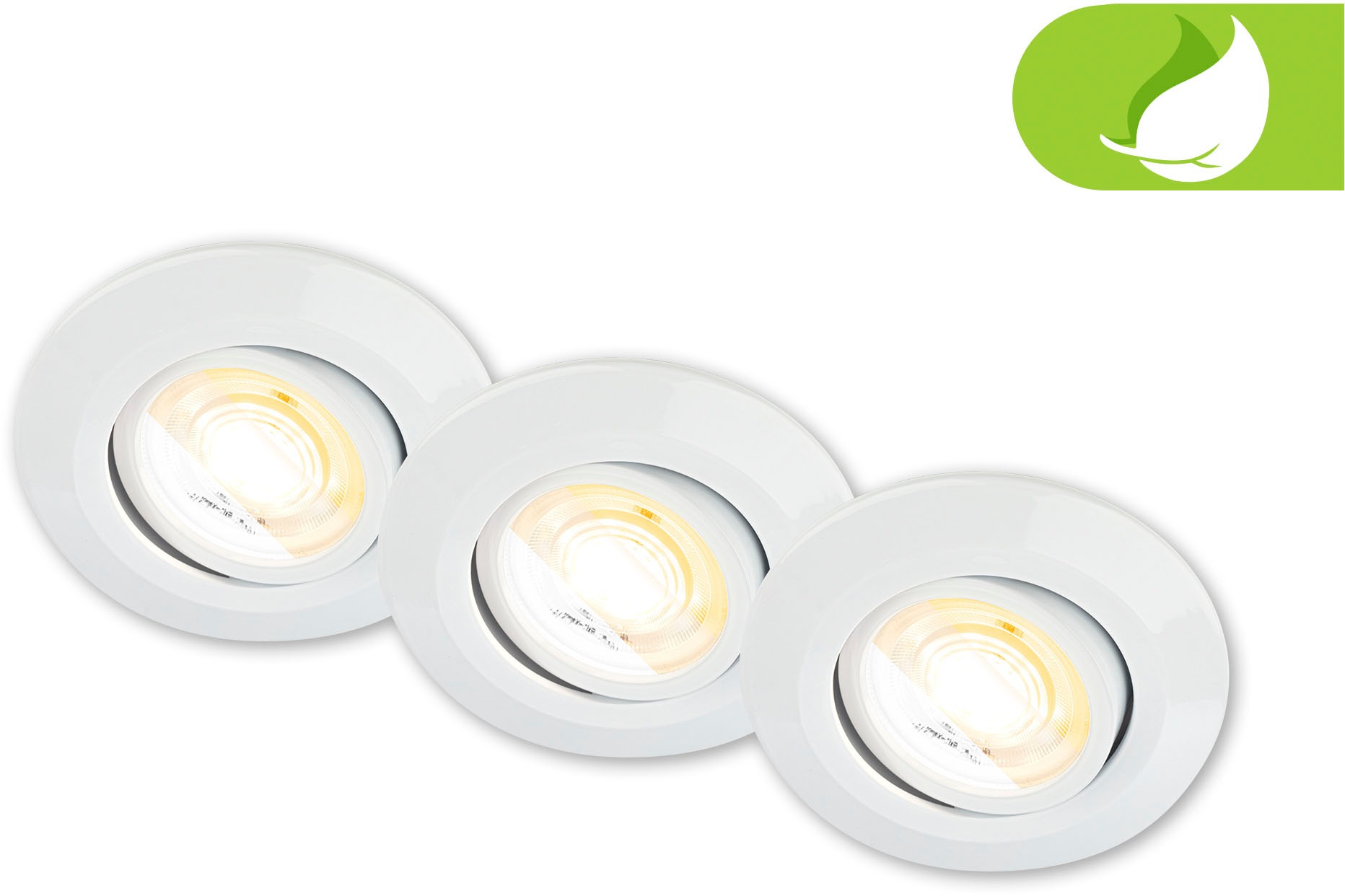 Briloner Leuchten LED Deckeneinbaustrahler, 3er-Set, schwenkbar, je 4,9 Wat günstig online kaufen