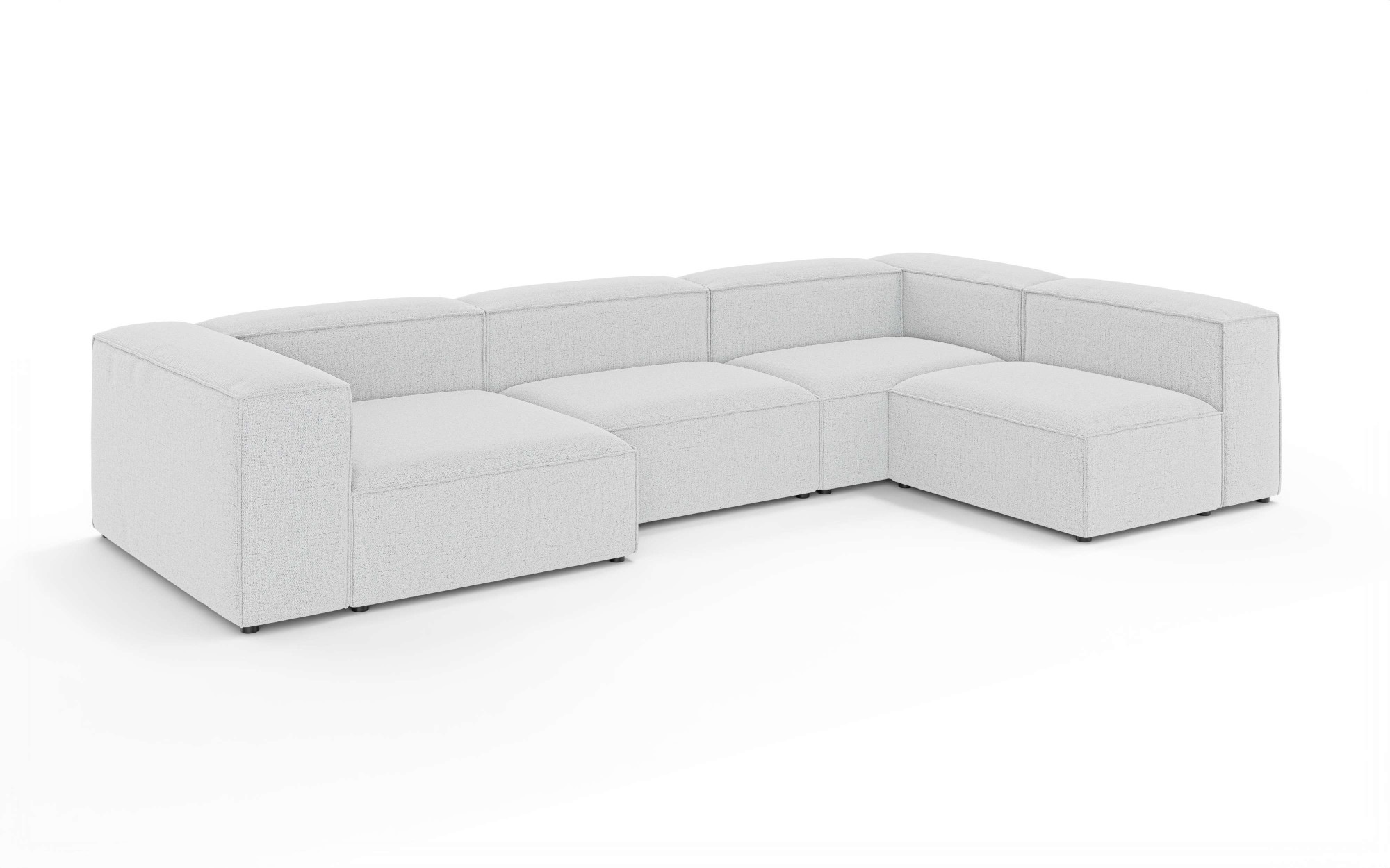 INOSIGN Wohnlandschaft »HAILY U-Form mit Ottomane links/rechts, Maße B/T/H: 360/200/72 cm«, als Modul oder separat verwendbar, für individuelle Zusammenstellung