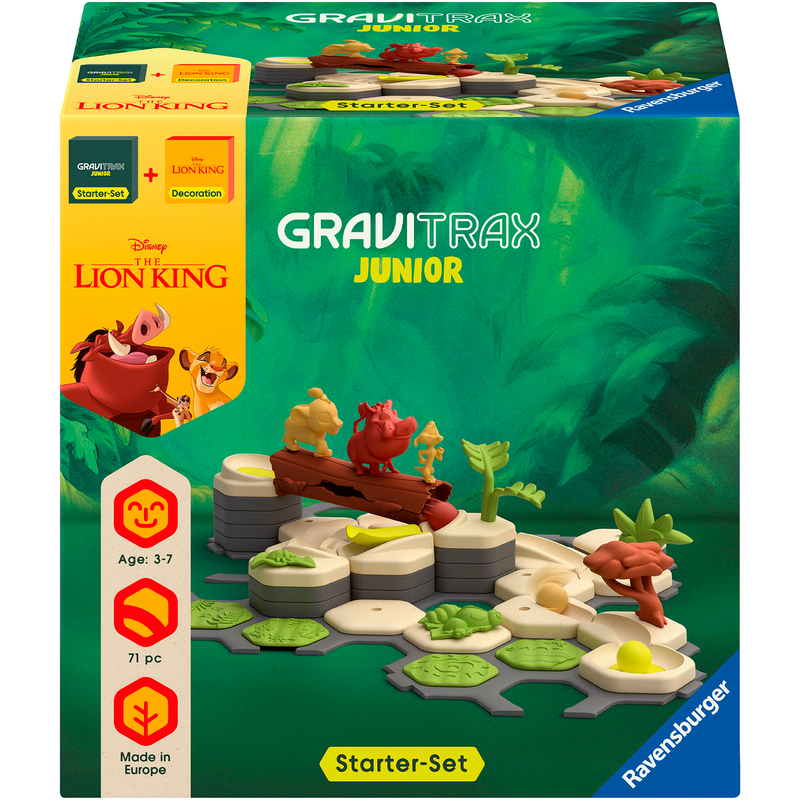 RAVENSBURGER Kugelbahn-Bausatz »GraviTrax Junior Starter Set Disney Lion King« Made in Germany bunt