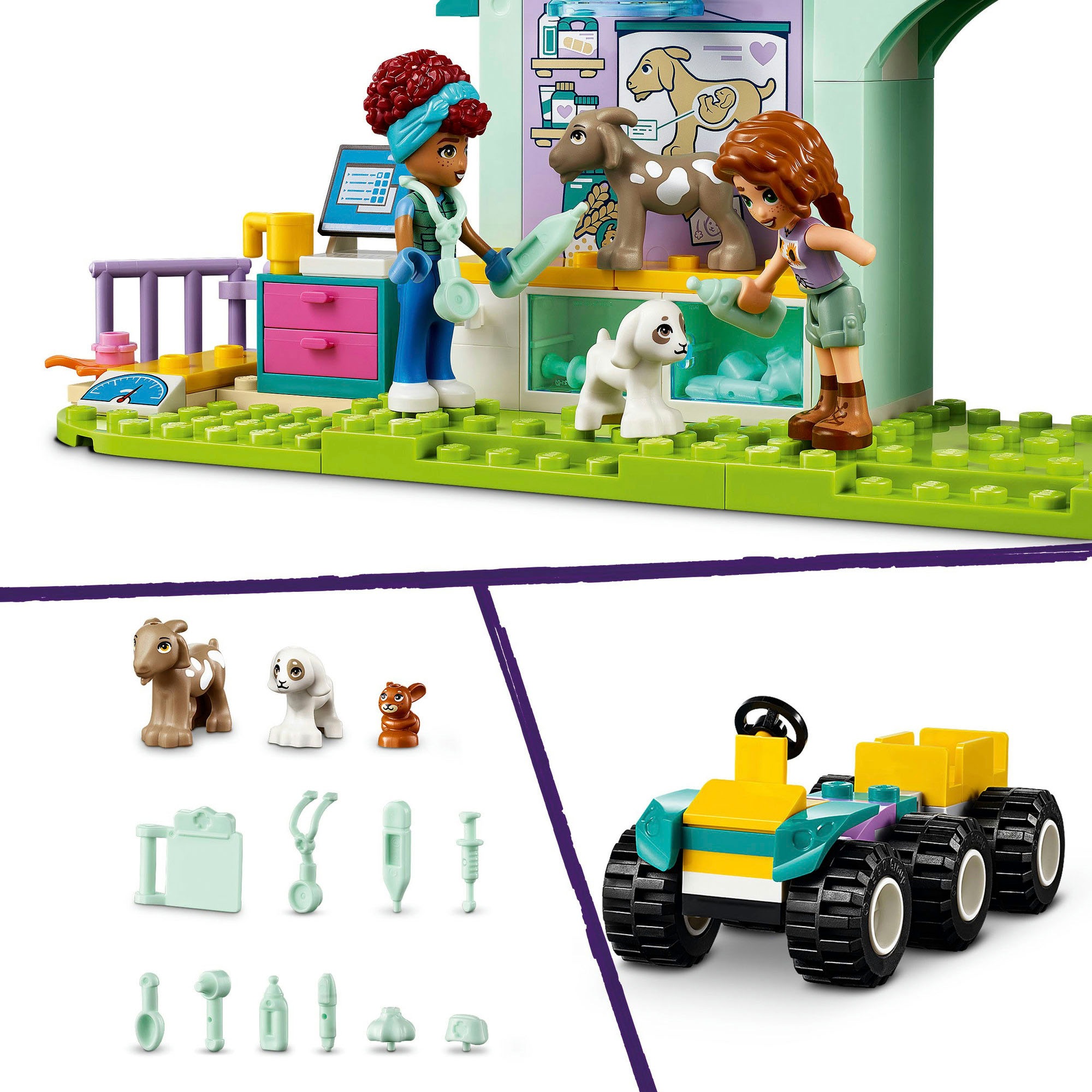 LEGO® Konstruktionsspielsteine »Farmtierklinik (42632), LEGO Friends«, (161 St.), Made in Europe