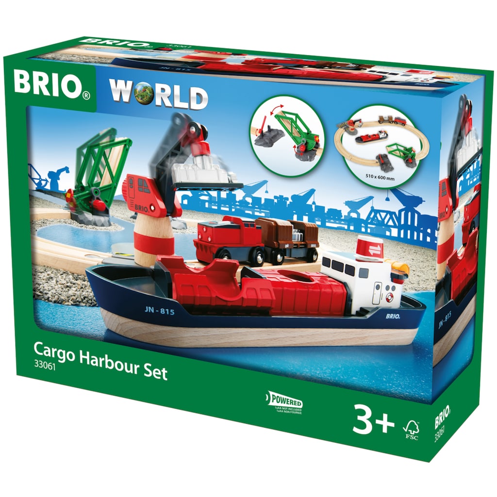 BRIO® Spielzeug-Eisenbahn »BRIO® WORLD, Container Hafen Set«, (Set)