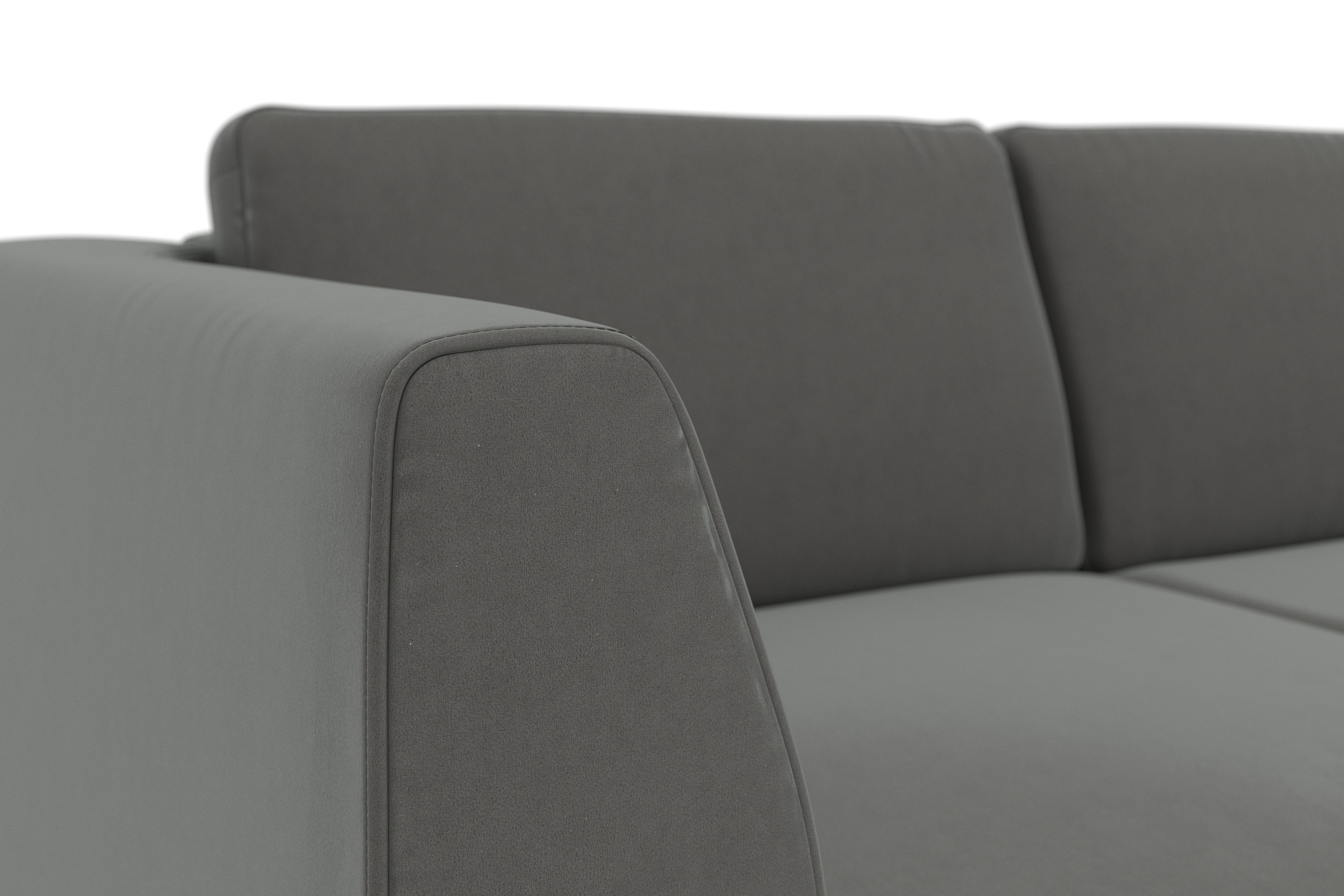 sit&more Ecksofa »Olsen L-Form«, inklusive Sitztiefenverstellung, wahlweise mit Bettfunktion, 15cm hoch