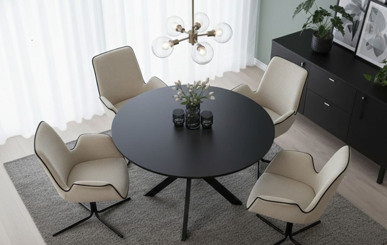 Jahnke Esstisch »DINE ROX« Esstisch, rund, Massivholz, Skandi-Look, für bis zu 4 Personen, 115 cm